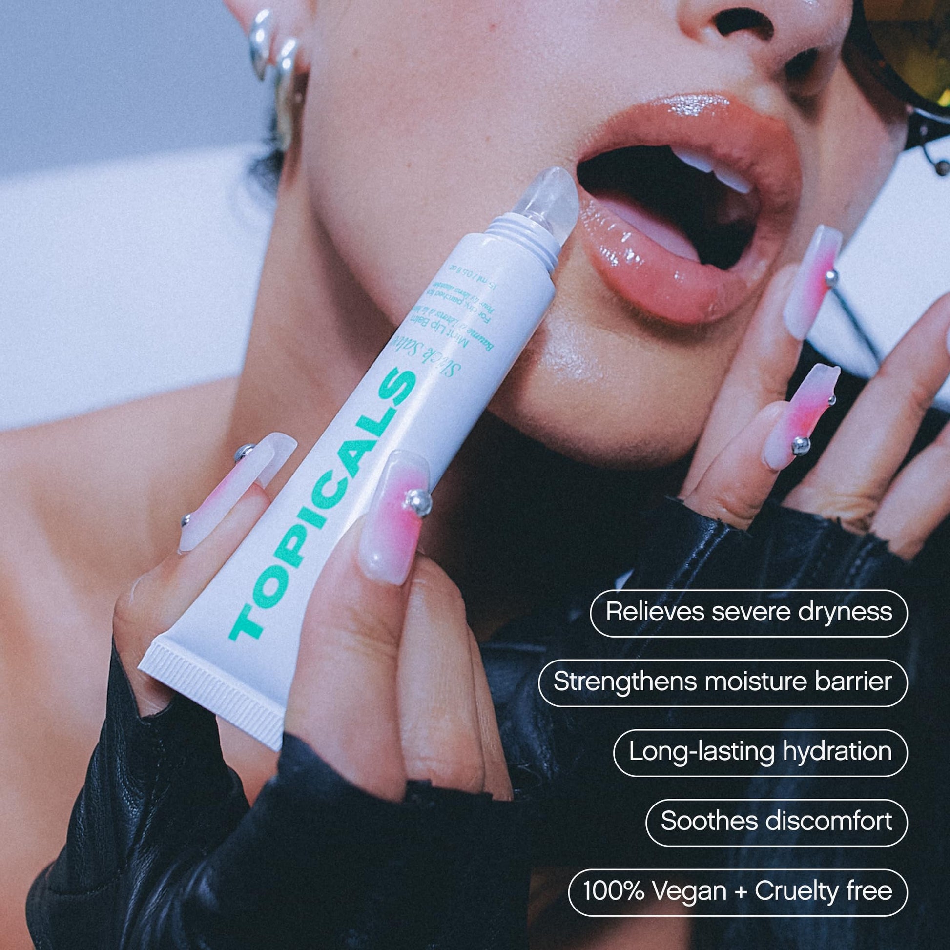 Topicals Slick Salve Mint Glossy Lip Balm | Soothes Discomfort, Strengthens Barrier and Provides Lasting Hydration & Relief | Vegan, Paraben-Free Formula with Hyaluronic Acid and Ceramides (0.5 Fl Oz) Topicals Au supplements