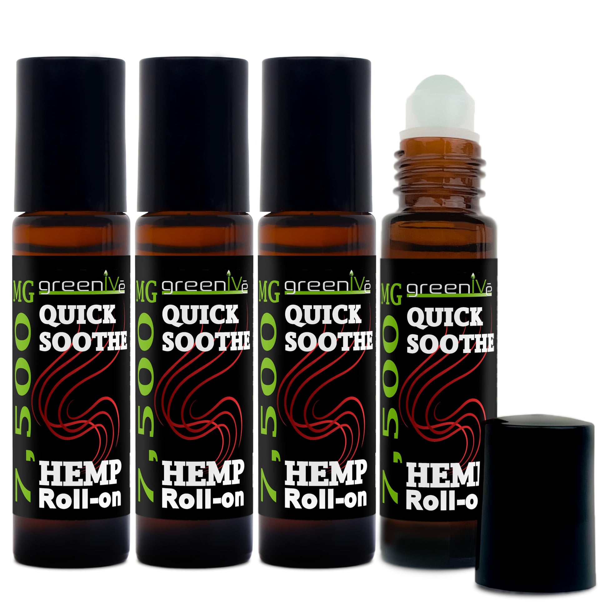 GreenIVe 7,500mg Hemp Roll-On Quick Soothe Therapeutic Essential Oil Blend for Topical Targeting Roll-On (4 Pack) GreenIVe Au supplements