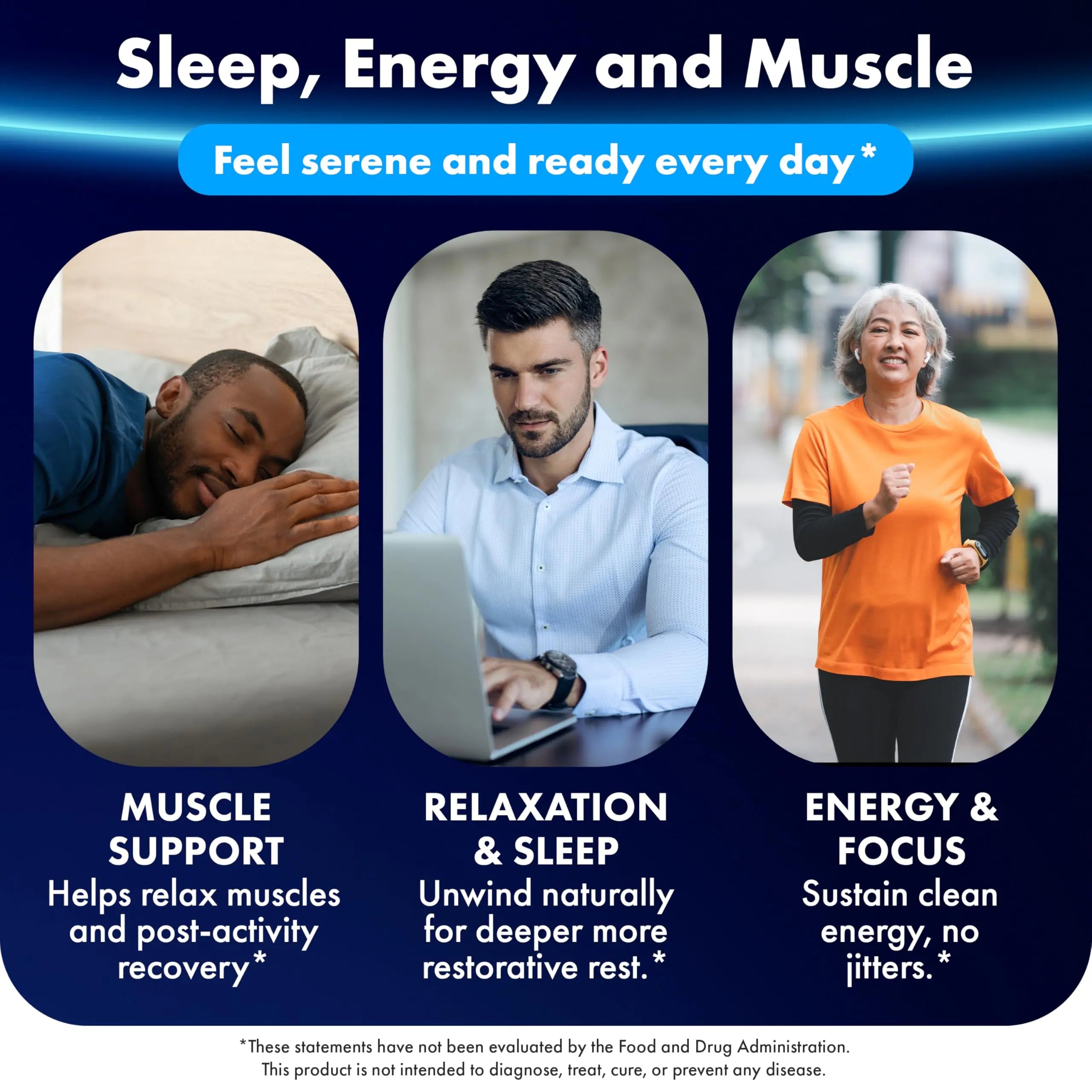 ILIVA Magnesium Glycinate 400mg -Triple Magnesium Complex (Glycinate+Malate+Citrate) - Chelated High Absorption Tablets for Sleep Support, Muscle Recovery, Bone Health, Energy&Calm - Vegan,120 Count ILIVA Au supplements