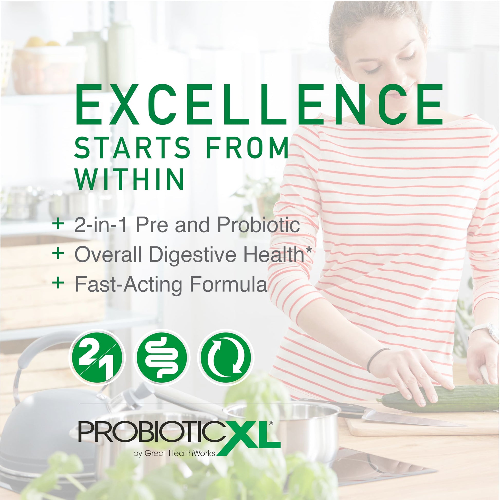 OmegaXL ProbioticXL - Probiotic & Prebiotic, Shelf Stable - Blend 11 Strains - Promote Healthy Gut Flora Growth, 12.5 Billion CFU - Non-GMO, Gluten-Free - 30 Veggie Caps OmegaXL Au supplements