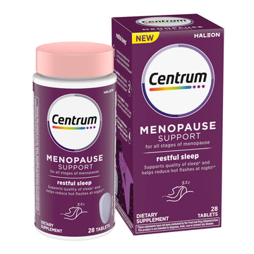 Centrum Restful Sleep Menopause Support Tablets, Supplement with Clinically Studied DailyZz and geniVida, 28 Count Centrum Au supplements