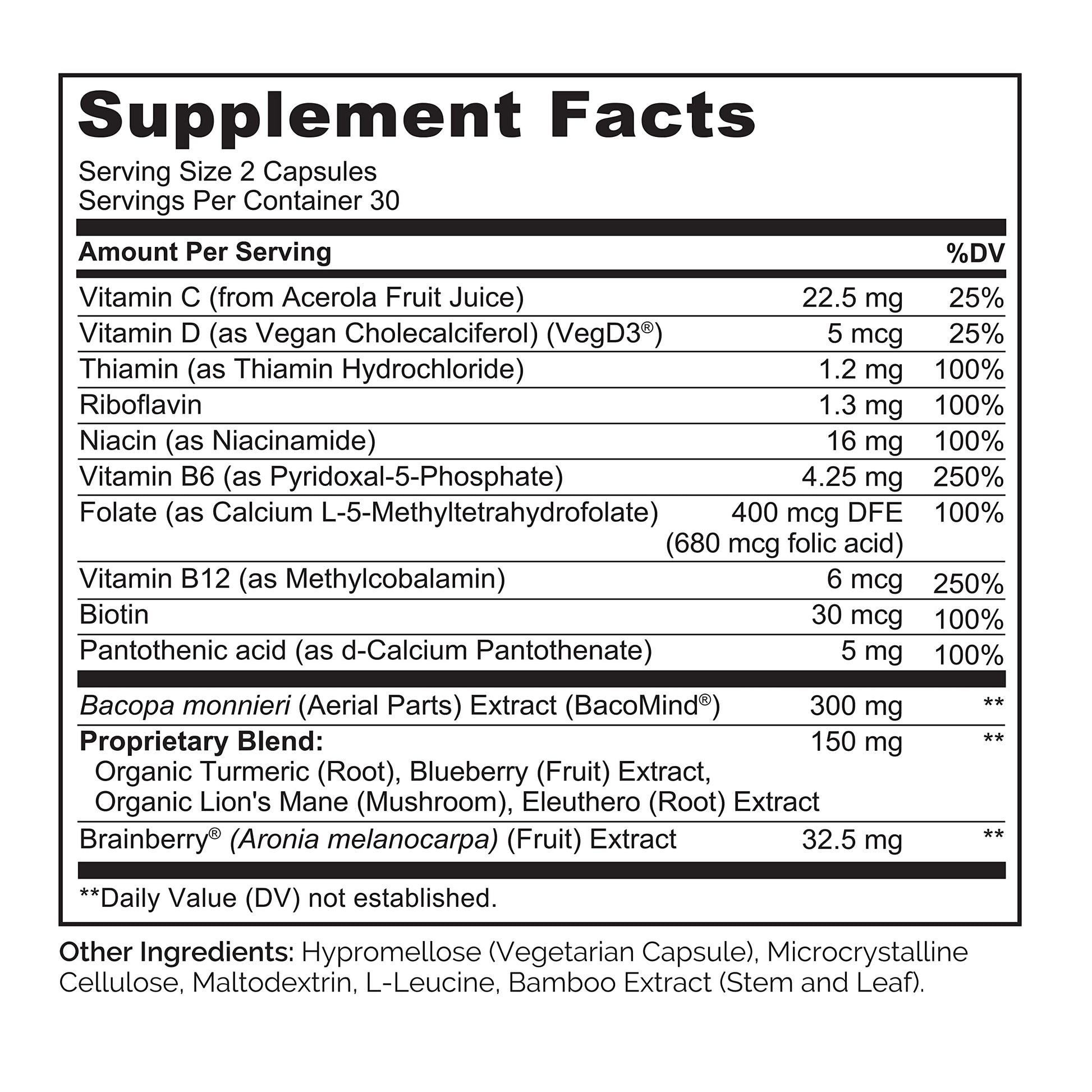 NATURELO Whole Food Brain Supplement - Brain Health Supplements for Memory & Focus Support - Enhance Brain Health Blend Supplement for Adults - 60 Vegetarian Capsules NATURELO Au supplements
