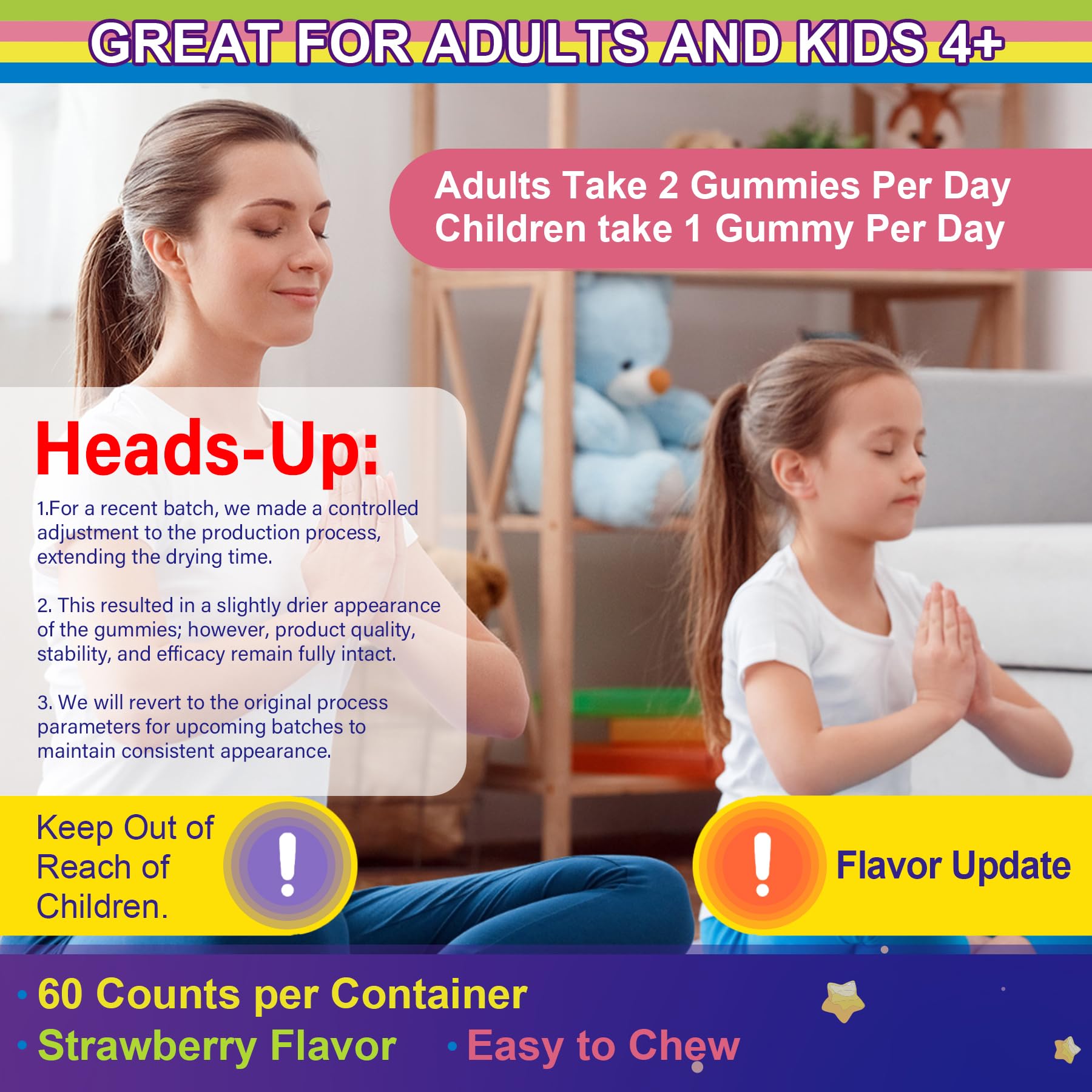 Magnesium Glycinate Gummies for Adults & Kids 4+, Sugar Free Magnesium Bisglycinate Supplement 400/200mg with B6D3, 5HTP, L-Theanine for Sleep & Relaxation, Brain, Muscle, Melatonin Free Gummies,2Pack NEVISS Au supplements