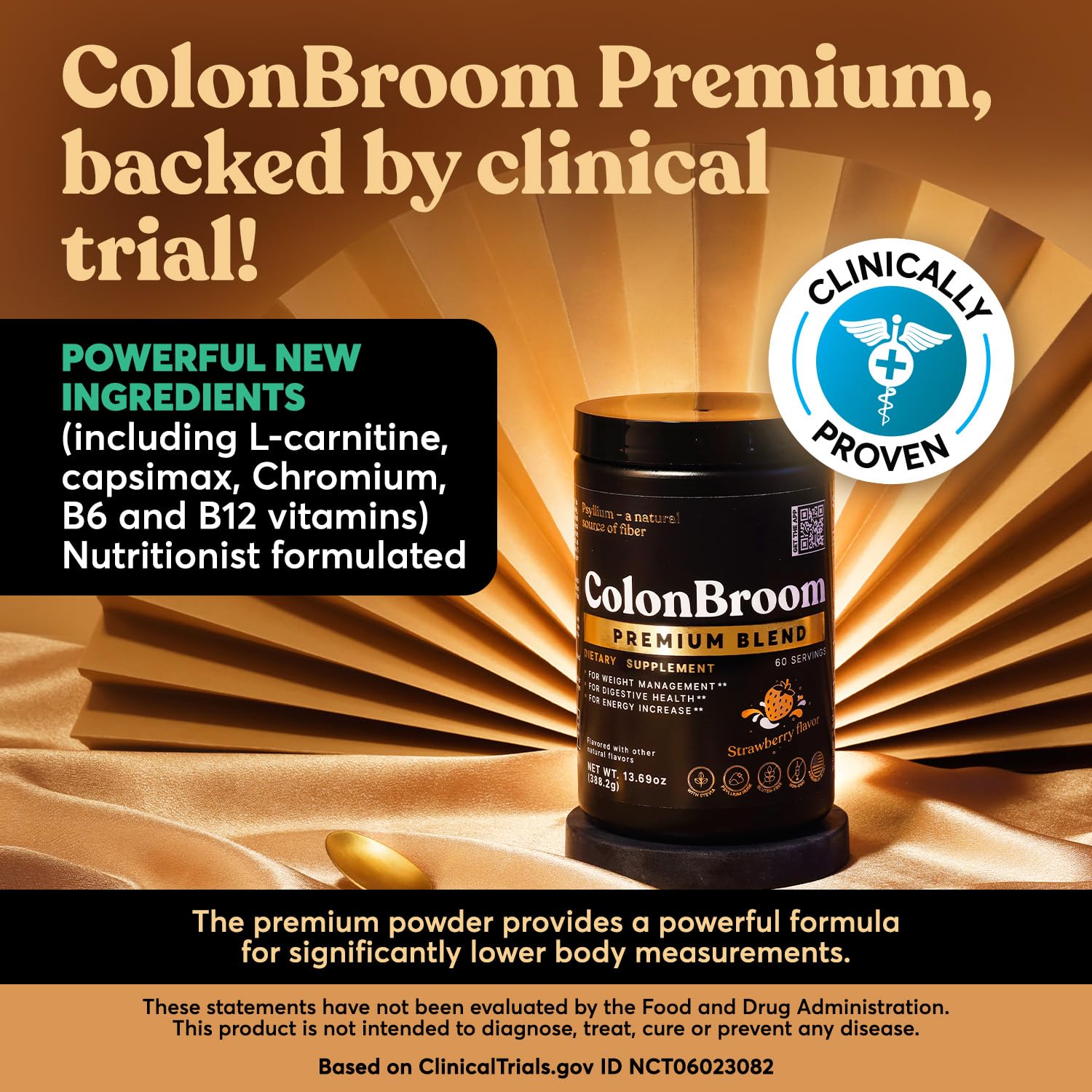 ColonBroom Premium Psyllium Husk Powder (Strawberry) - Colon Cleanse for Bloating ColonBroom Au supplements