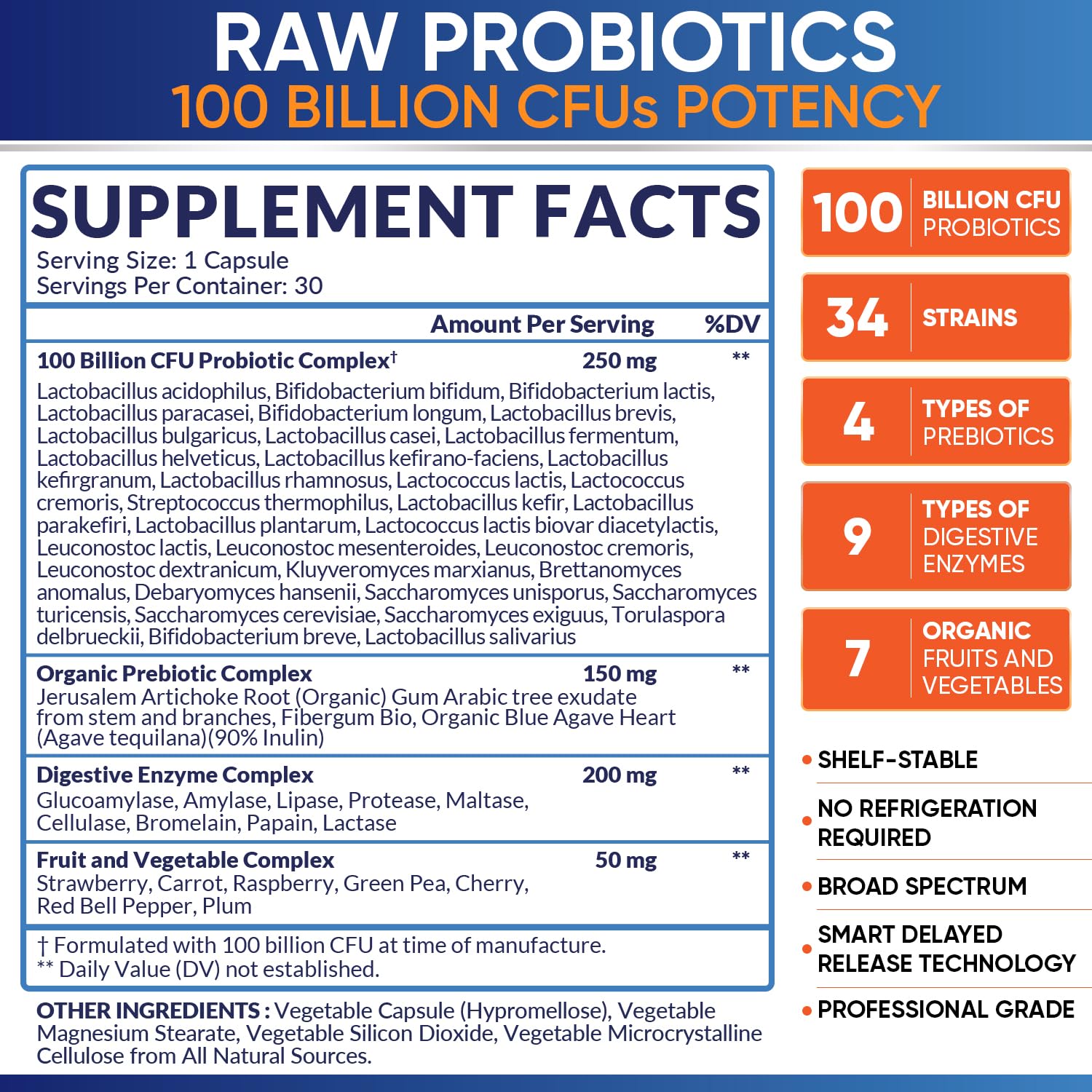 Wholesome Wellness Organic Raw Probiotics 100 Billion CFU, Dr Formulated for Women and Men, Complete Adult Supplement with Prebiotics and Digestive Enzymes; 30 Capsules, Shelf Stable Wholesome Wellness Au supplements