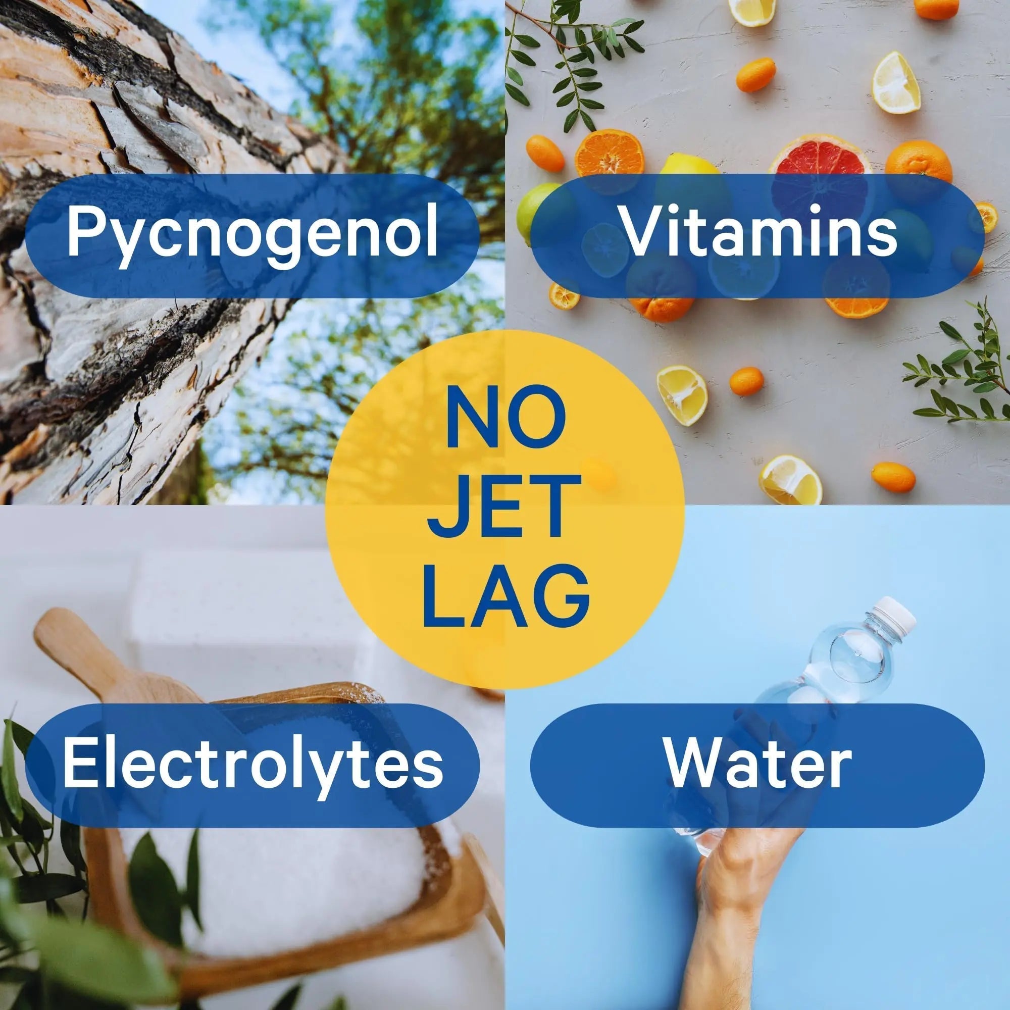 1Above Jet Lag Relief Tablets - Citrus-Flavored Effervescent Multivitamin with Pycnogenol Travel Supplement for Hydration, Energy 1ABOVE Au supplements
