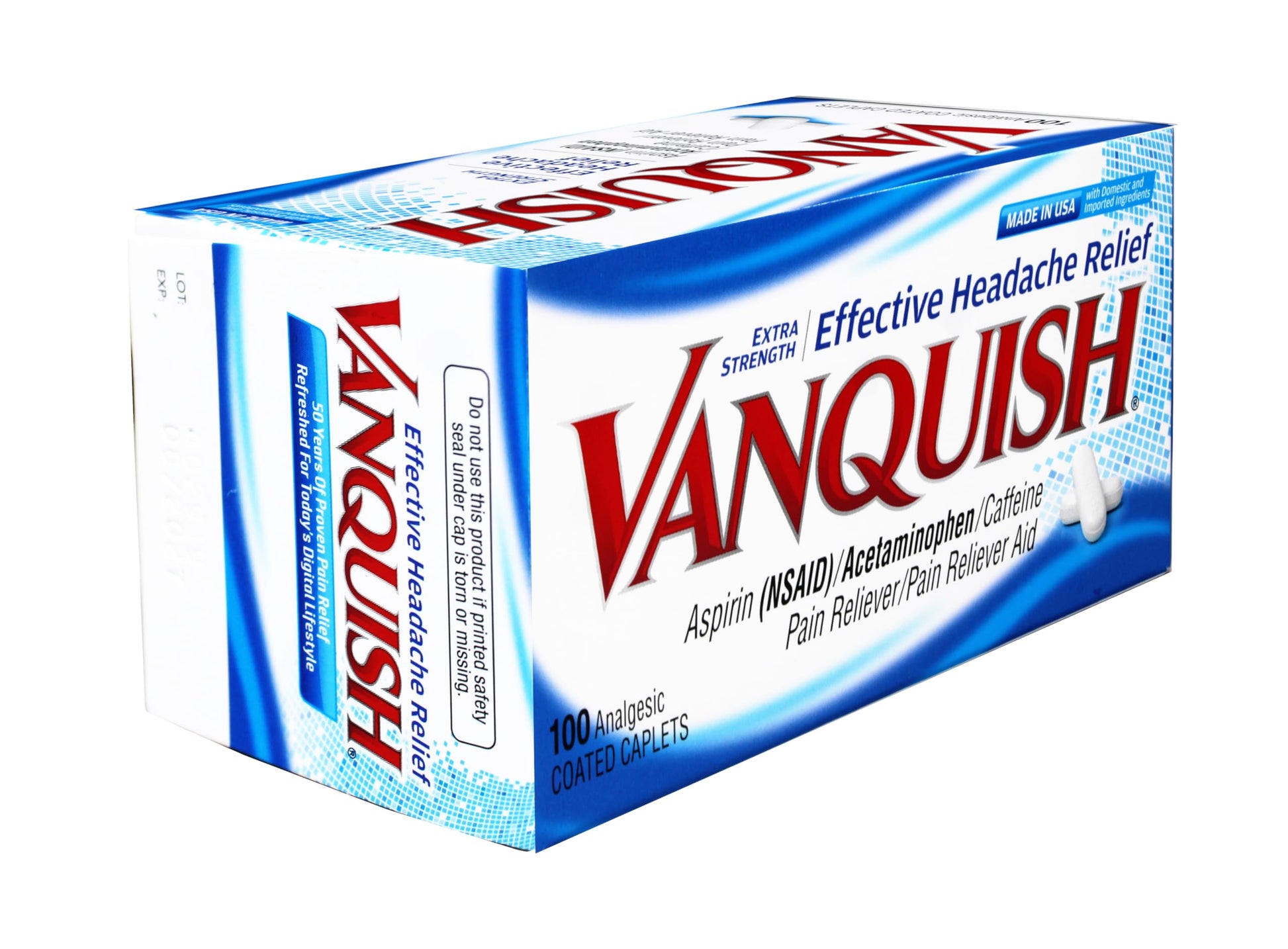 Vanquish Pain Reliever, 100 Count (Pack of 2) Vanquish Au supplements