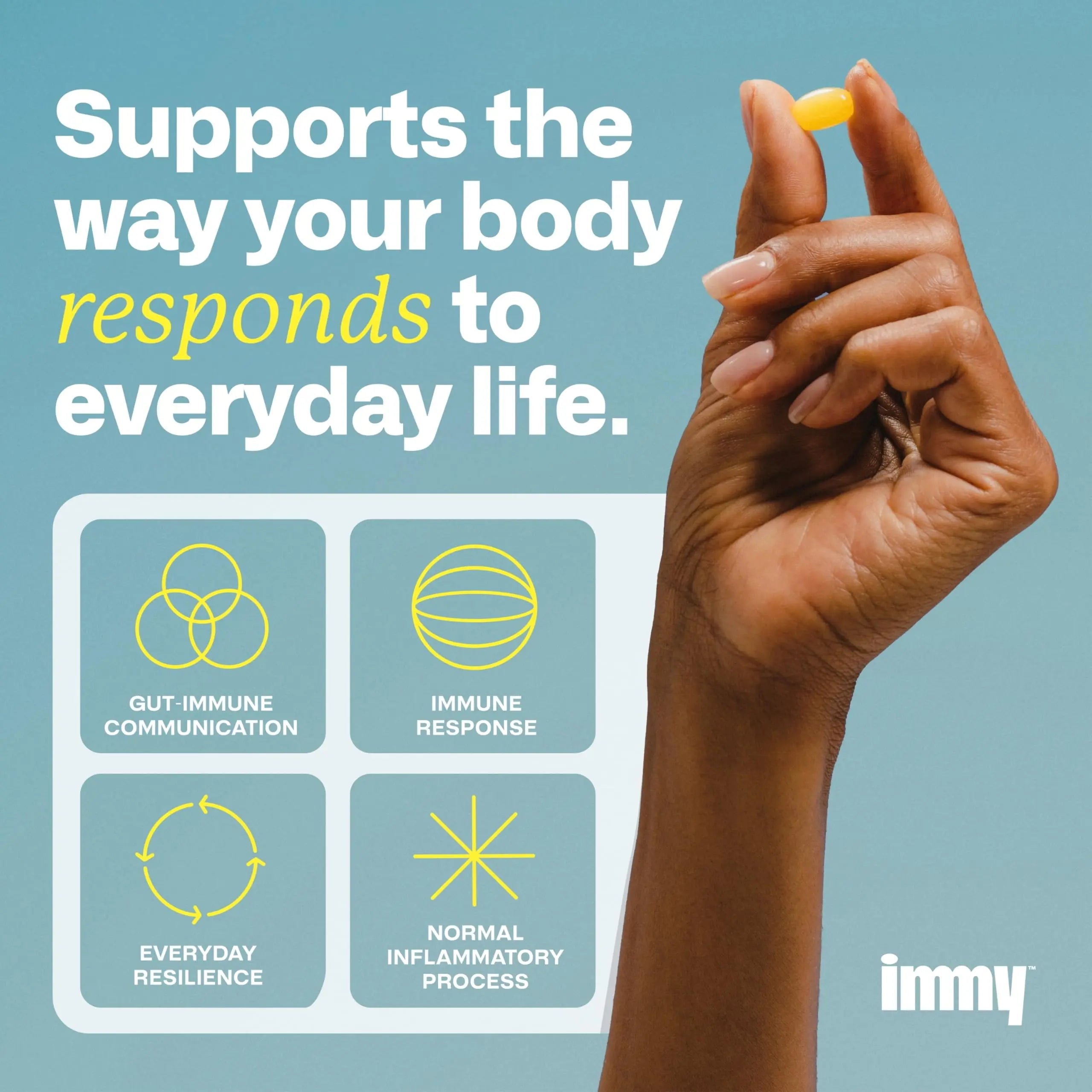 IMMY Immune Supplement for Mood Support and Gut Health, 30 ct. - Supports Joint Relief, Focus & Mood Support, Natural Calming Aid IMMY Au supplements
