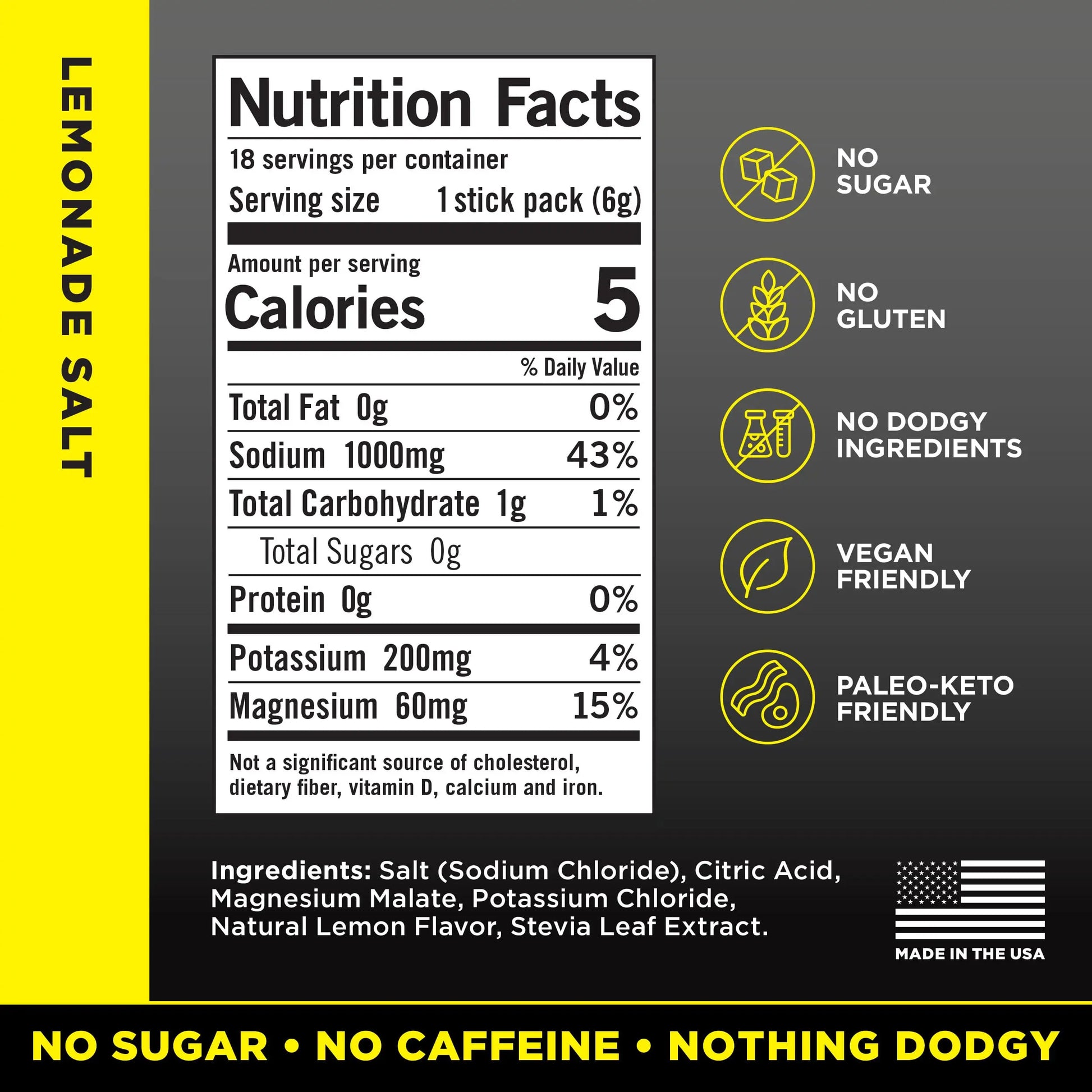 LMNT Zero Sugar Electrolytes - Lemonade | Drink Mix | 18-Count Drink LMNT Au supplements