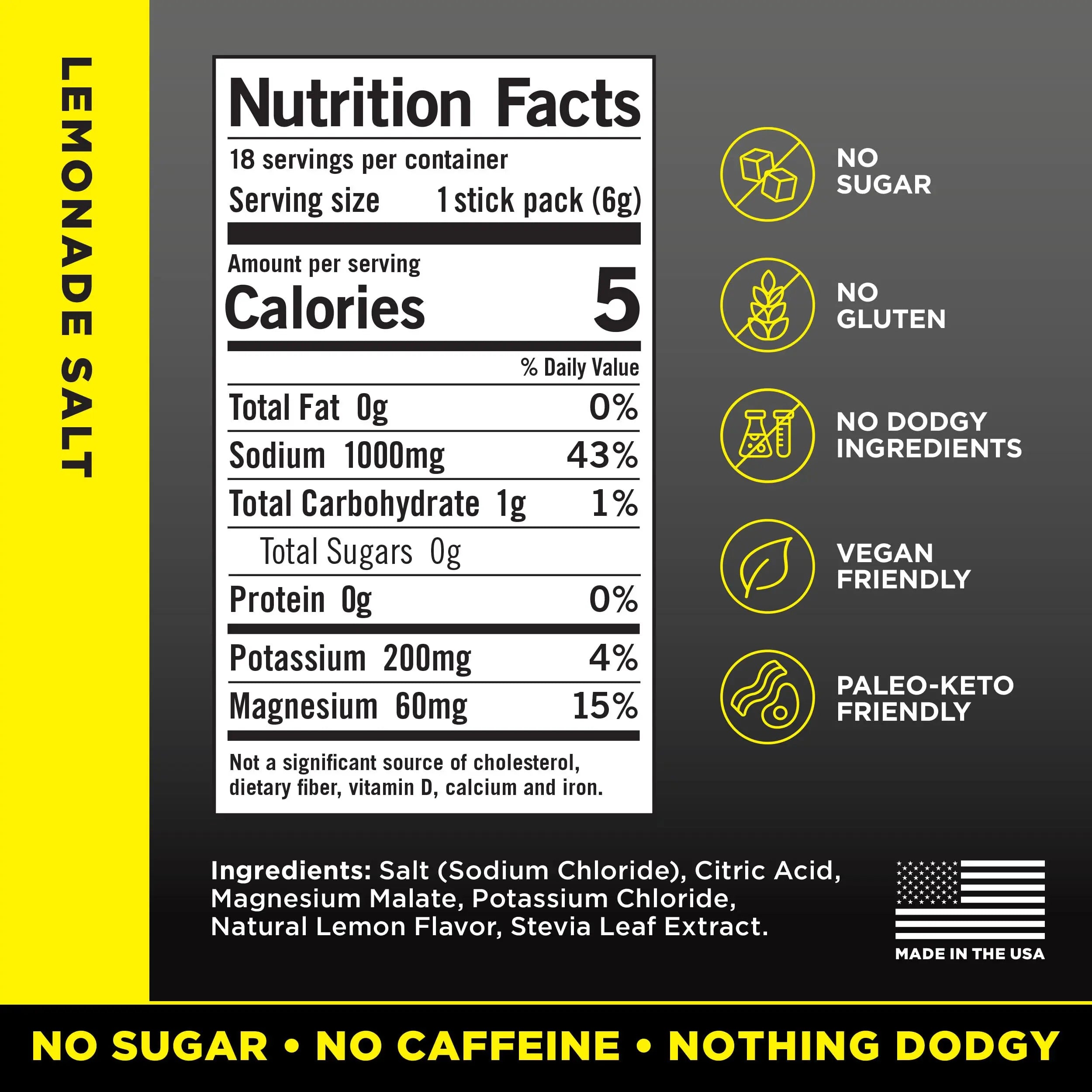 LMNT Zero Sugar Electrolytes - Lemonade | Drink Mix | 18-Count Drink LMNT Au supplements