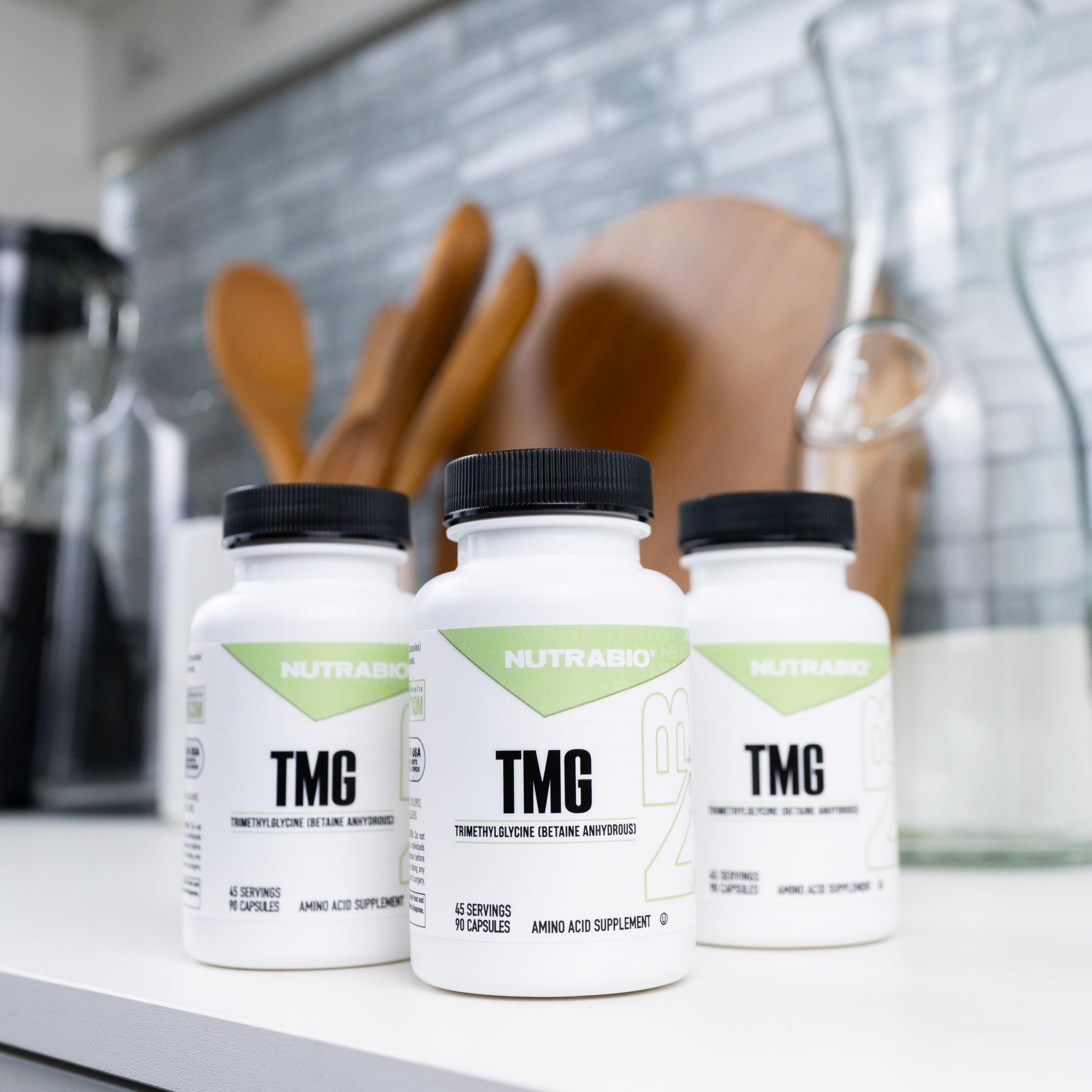 NutraBio TMG Supplements Betaine Anhydrous 500mg Capsules, Trimethylglycine Homocysteine Support NutraBio Au supplements