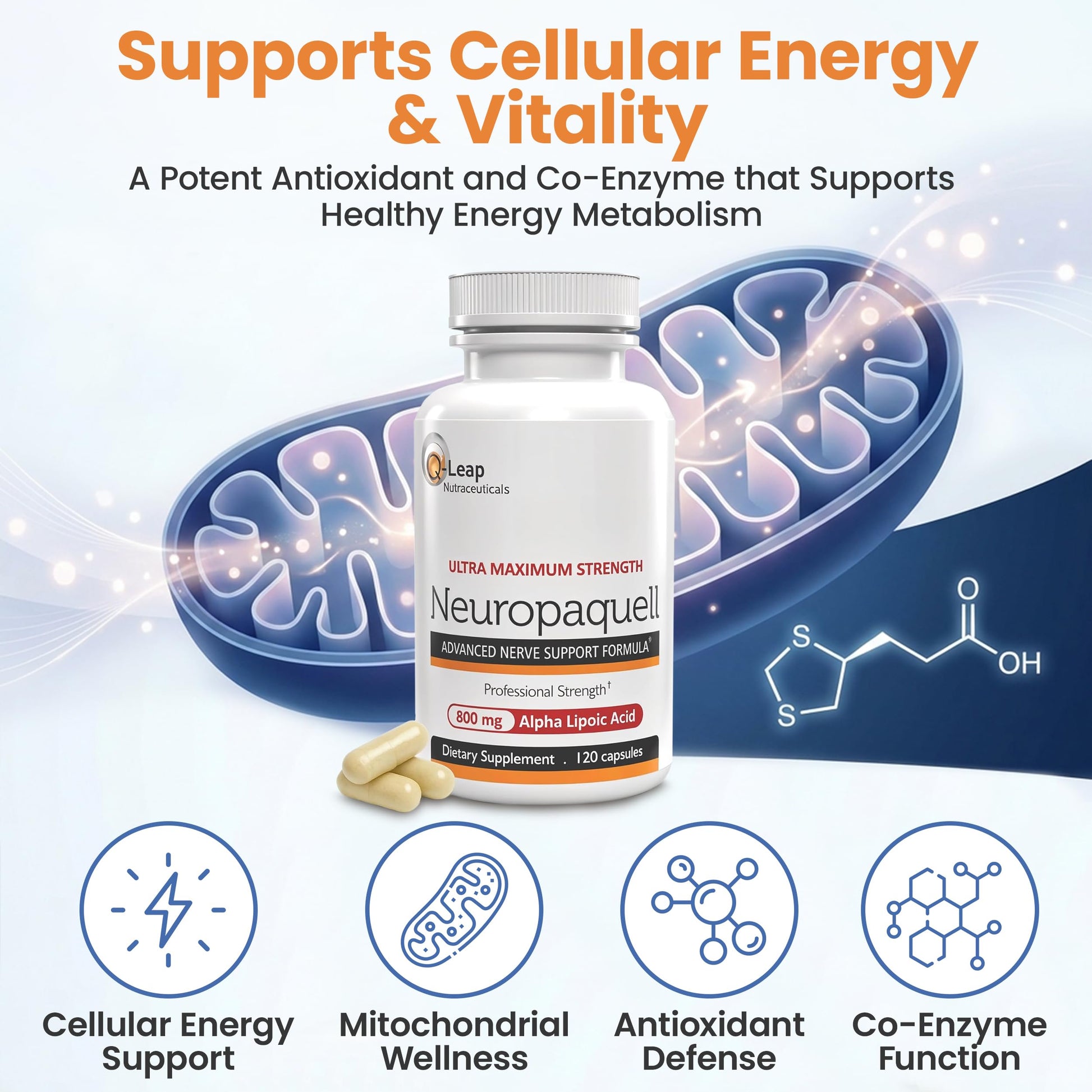 Platinum Health Alpha Lipoic Acid for Neuropathy Nerve Pain Support, Supplement, B Vitamins, L Arginine, All Natural Maximum Strength Neuropaquell for Discomfort in Feet, Hand, Toes,120 Capsules,800mg Platinum Health Au supplements