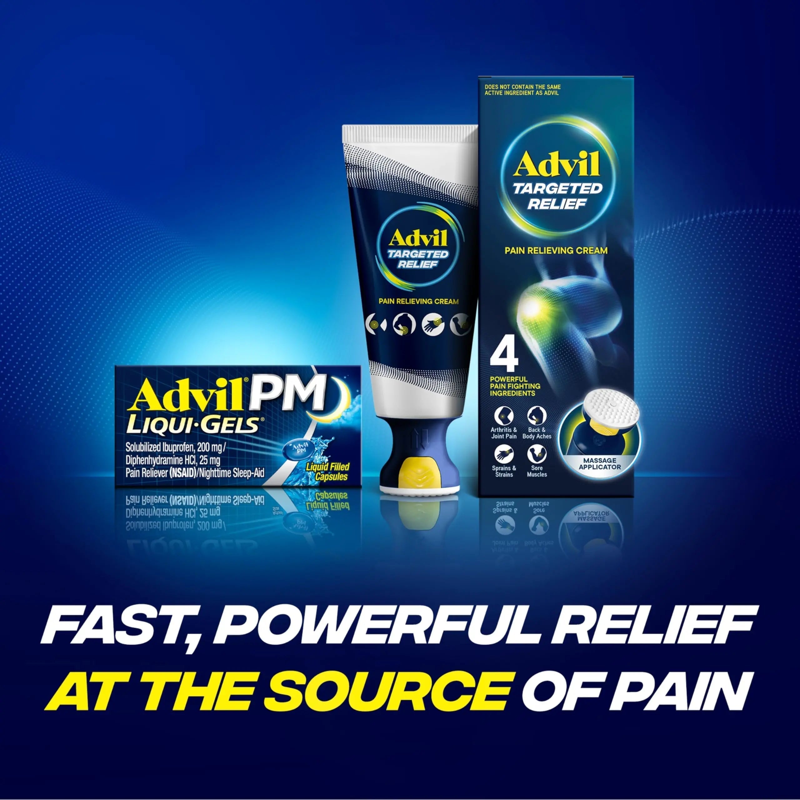 Advil PM Liqui-Gels Pain Reliever and Nighttime Sleep Aid, Pain Medicine with Ibuprofen for Pain Relief and Diphenhydramine HCL for a Sleep Aid - 40 Liquid Filled Capsules - Back to College Advil Au supplements