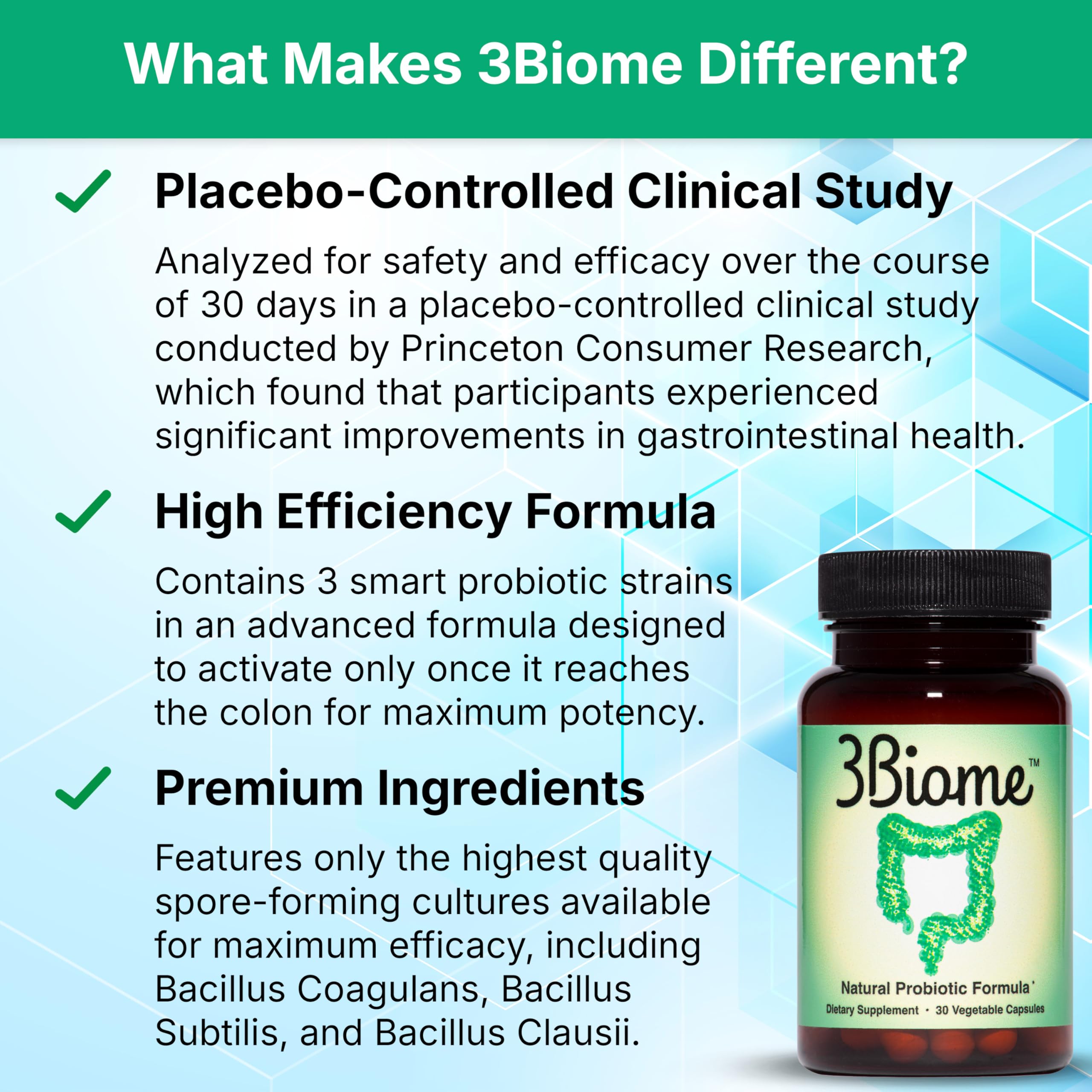 3Biome - Natural Probiotic Supplement - Non-GMO, Vegan, Gluten-Free 3Biome Au supplements