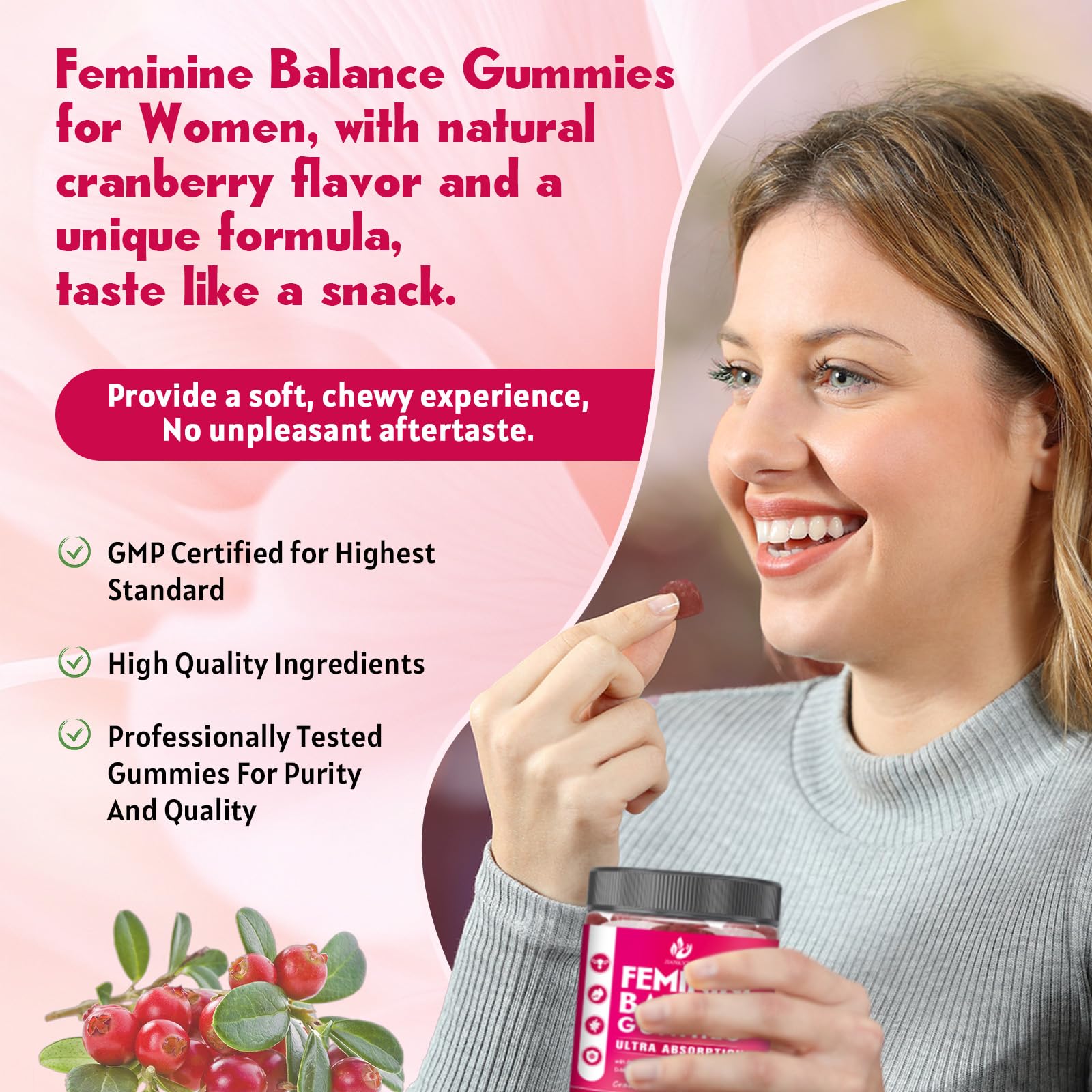 JIANKYTZ (2 Pack) Sugar Free Premium Feminine Balance Gummies for Women - Vaginal Health, Antioxidant, Digestive Health, PH Balance Support, Vaginal Probiotics for Women Gummies, Max Absorption JIANKYTZ Au supplements