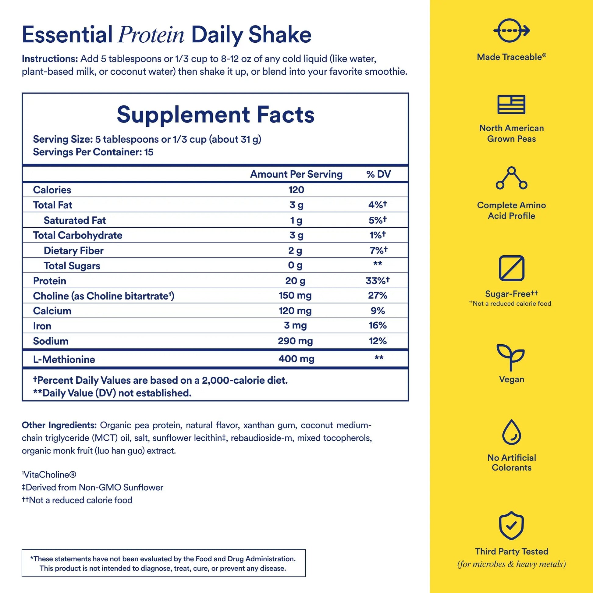 Ritual Pea Protein Powder with BCAA: 20g Organic Vegan Plant-Based Protein from Regenerative Farms in North America, Complete Amino Acid Profile, Gluten Free, Sugar Free‡, Dairy Free, Vanilla, 1 Lbs Ritual Au supplements