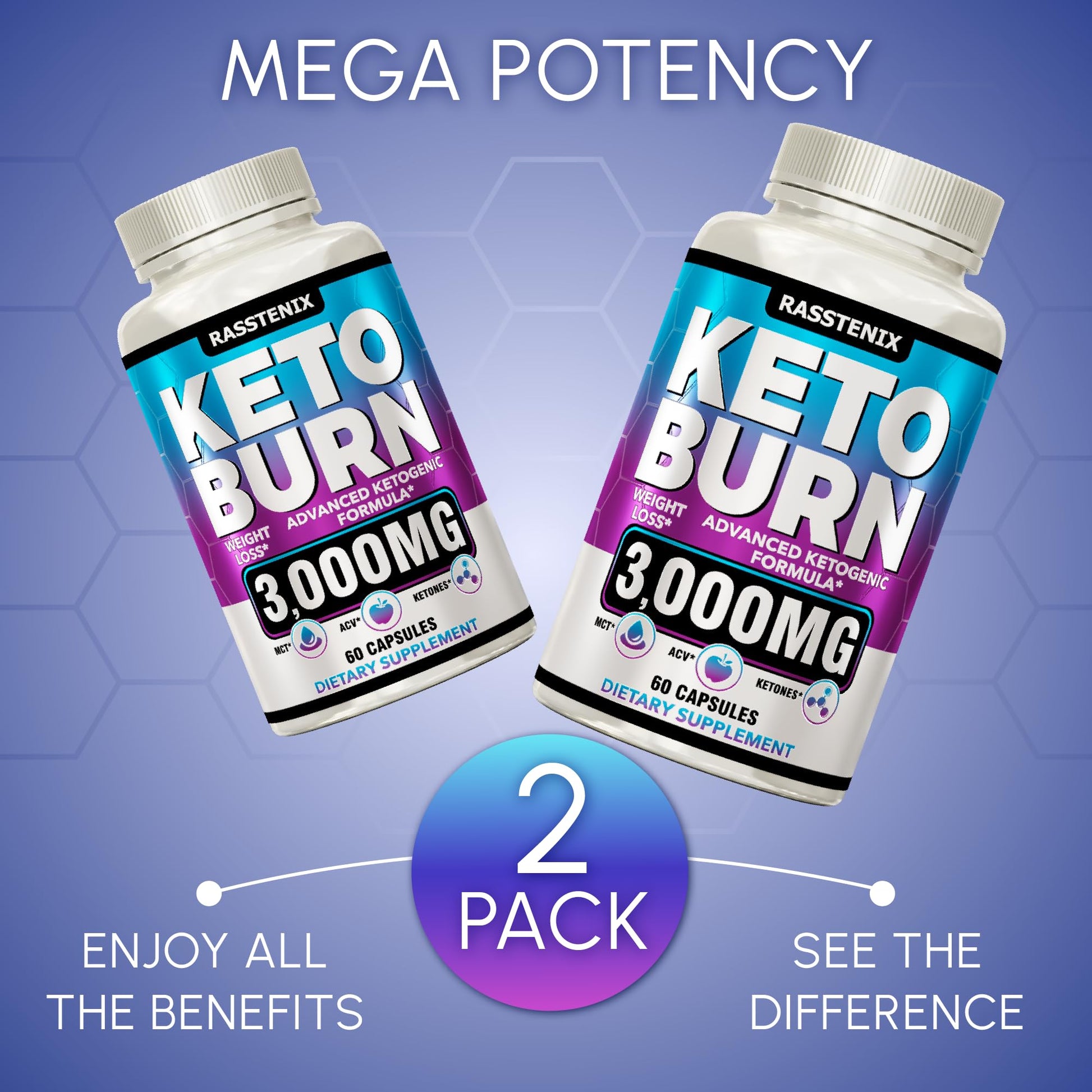 Rasstenix (2 Pack) Keto Pills - Lean Keto Diet Pills - Weight Fat Management Loss Rasstenix Au supplements