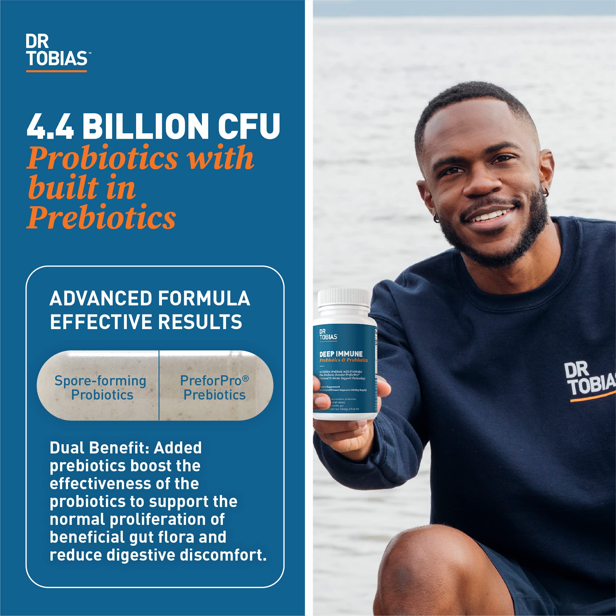 Dr. Tobias Deep Immune Probiotics & Prebiotics, 4.4 Billion CFU Probiotics for Women Dr. Tobias Au supplements