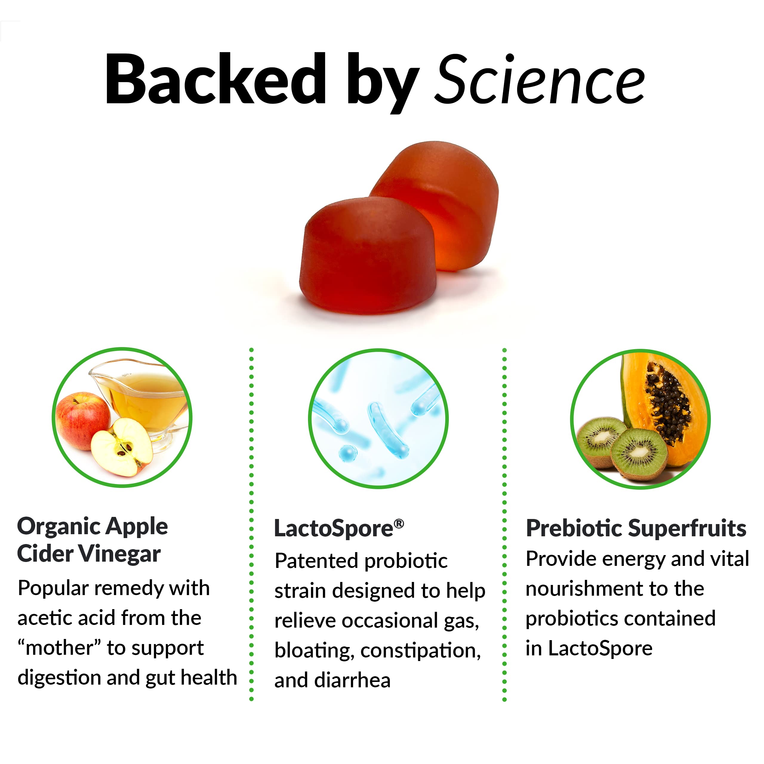 Force Factor ProbioSlim Apple Cider Vinegar Gummies with Organic, LactoSpore & Better Force Factor Au supplements