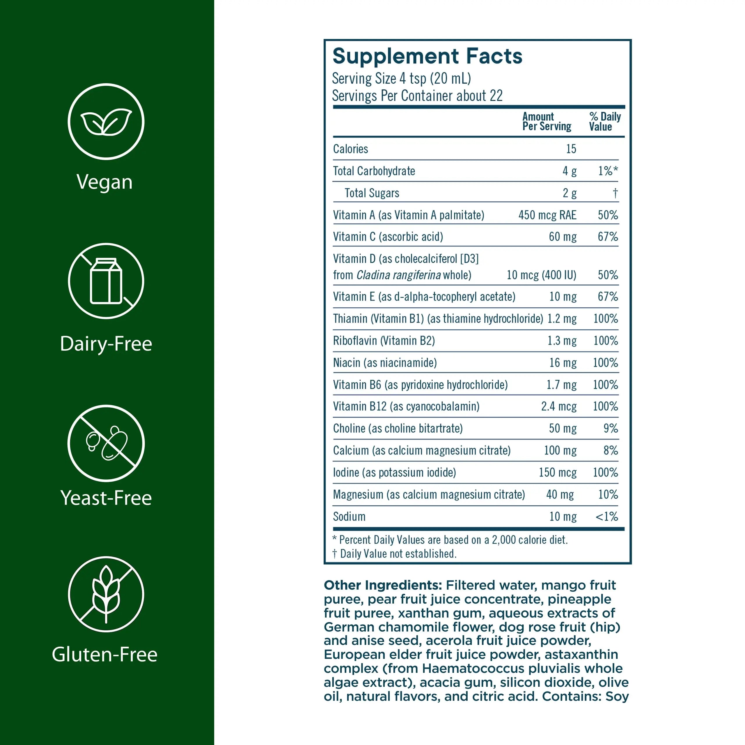 Flora - Daily Multi Essentials+, Liquid Multivitamin Formula, 13 Essential Vitamins & Minerals, 15 Fl Oz Flora Au supplements