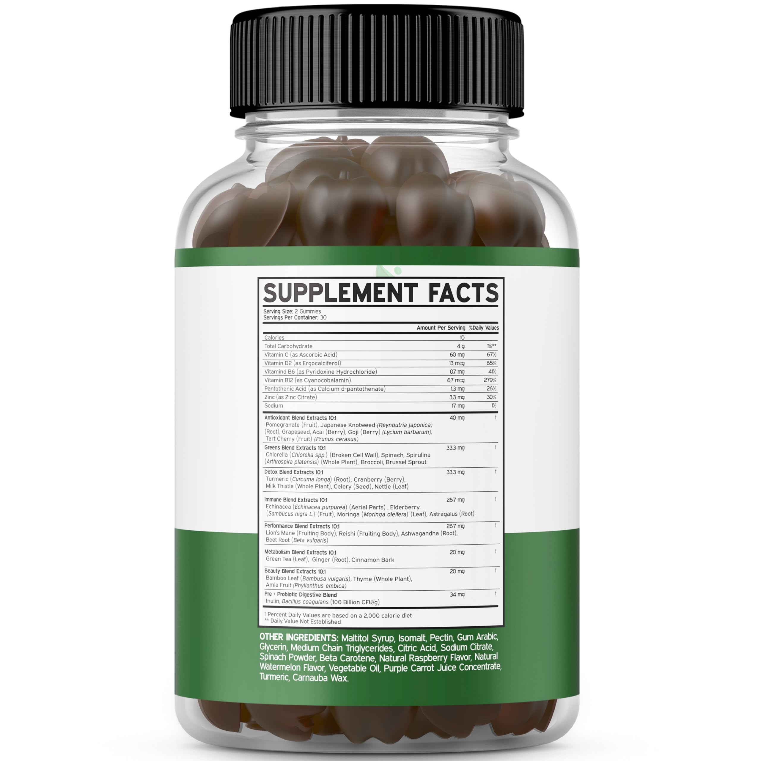 Fruit and Veggies Supplement (120 Gummies) - Premium Sugar-Free Superfood Super Green & Fruit Gummies for Adults - Immunity Support for Men & Women - Non GMO, Vegan Safe & Made in USA DORADO NUTRITION Au supplements