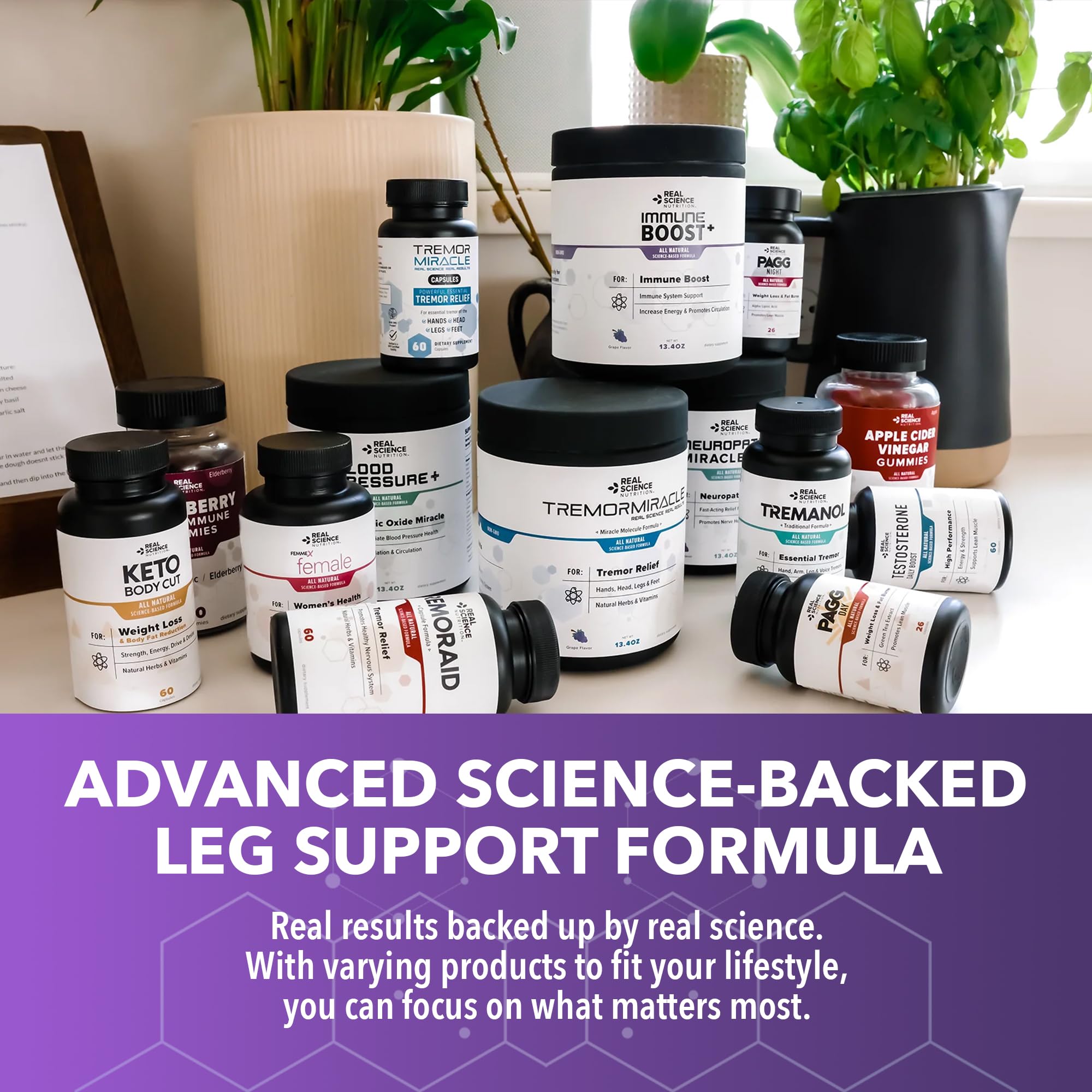 Real Science LegEase Miracle – All Natural Restless Legs Syndrome Relief & Leg Cramp Supplement with Vitamins C, D, K, B6, B12 + Nitric Oxide Support – Sleep & Circulation Aid – Made in USA, 60 Caps Real Science Nutrition Au supplements