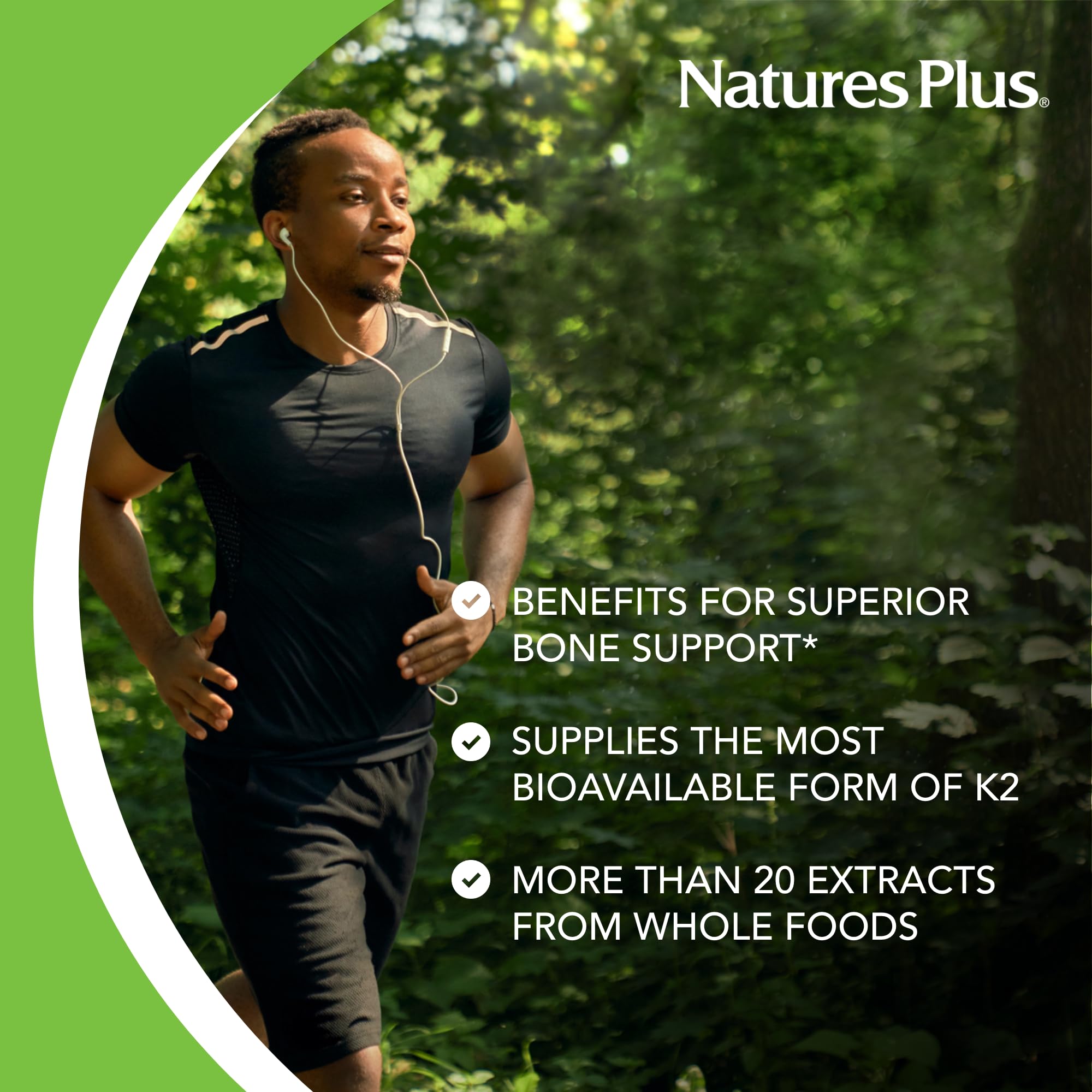 Nature's Plus Sol Garden Vit K2 120 mcg V Capsules, 60 Count NaturesPlus Au supplements