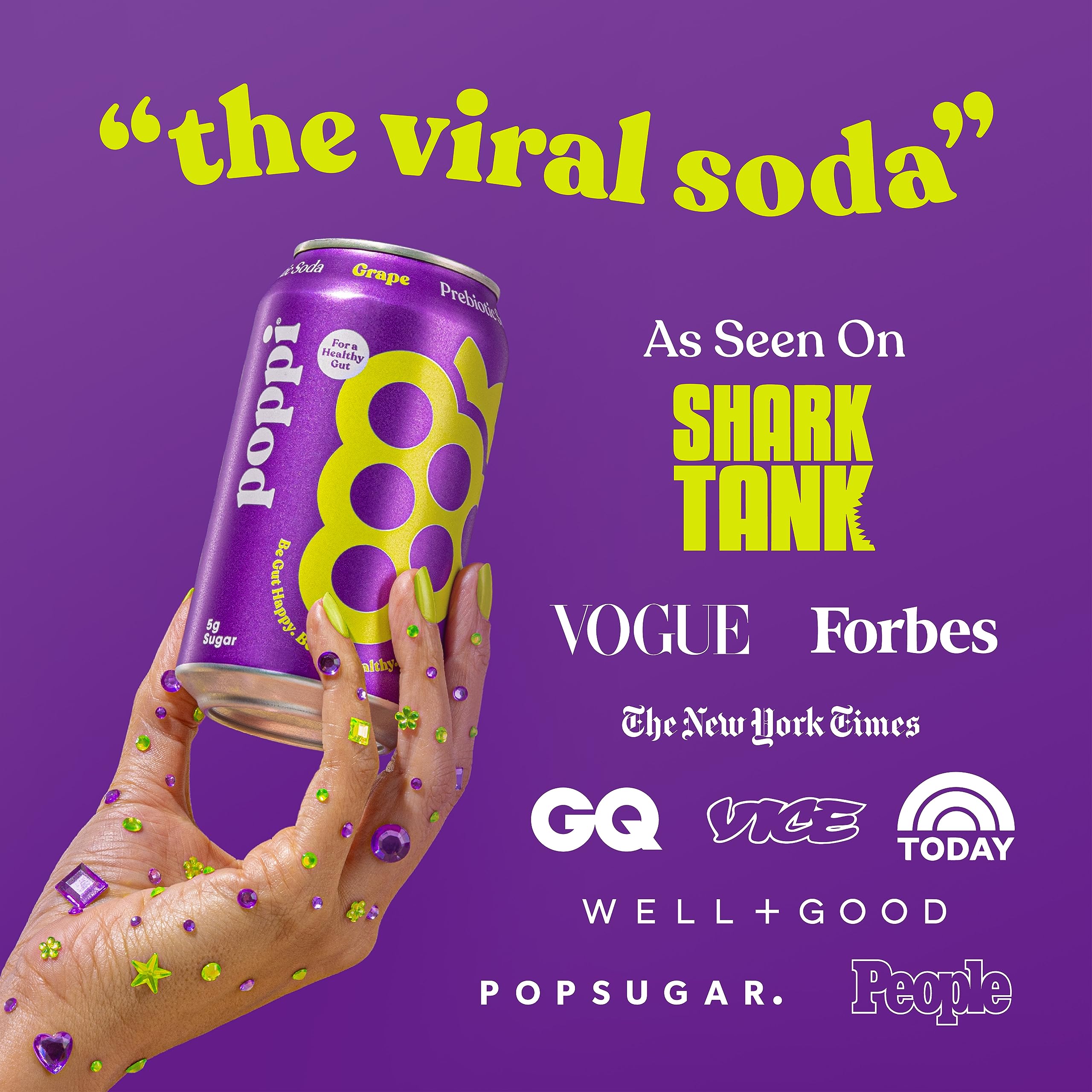 POPPI Sparkling Prebiotic Soda, Beverages w/Apple Cider Vinegar, Seltzer Water & Juice poppi Au supplements