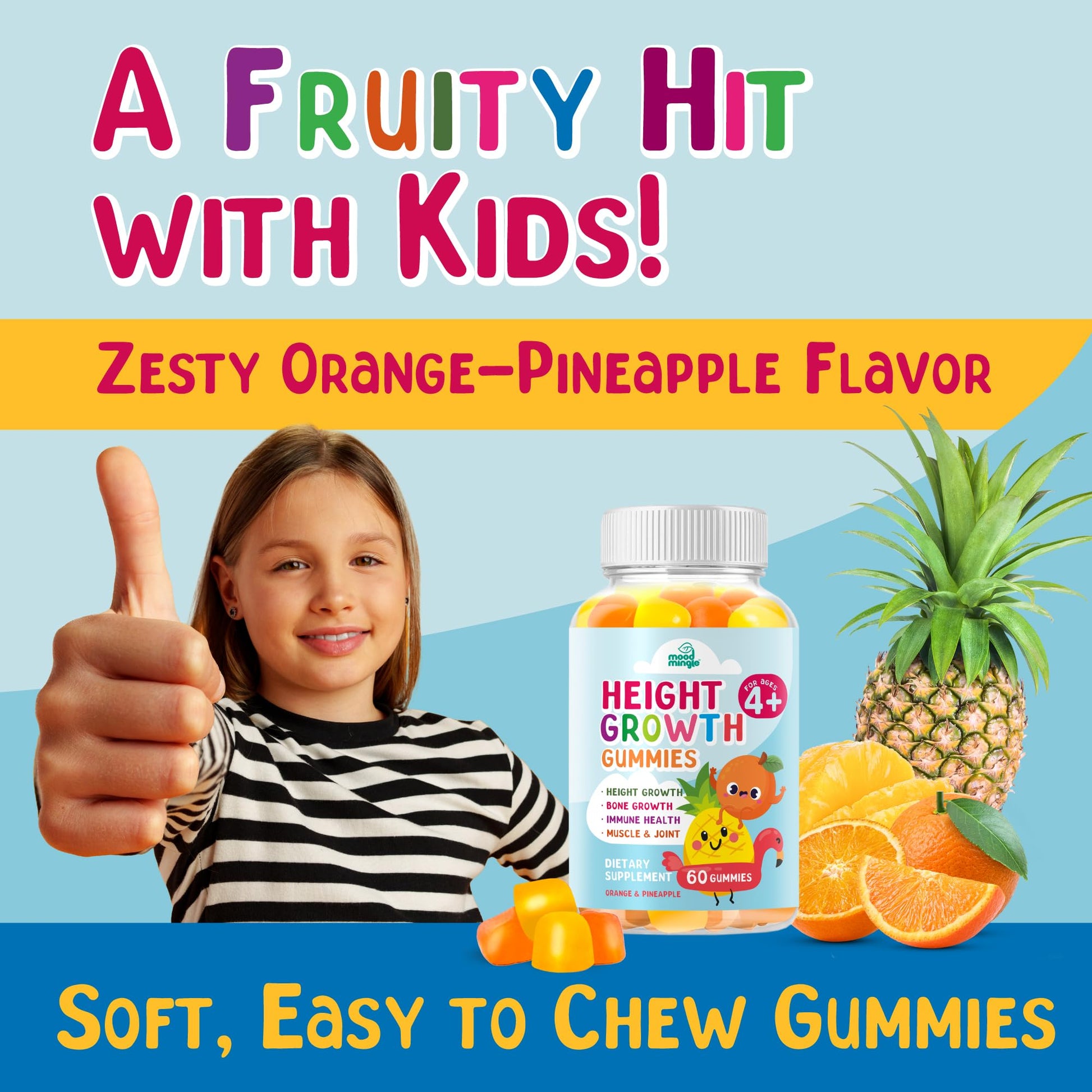 Height Growth Gummies Supplement - Kids Teens Height Increaser Maximizer Grow Taller Vitamins Mood Mingle Au supplements