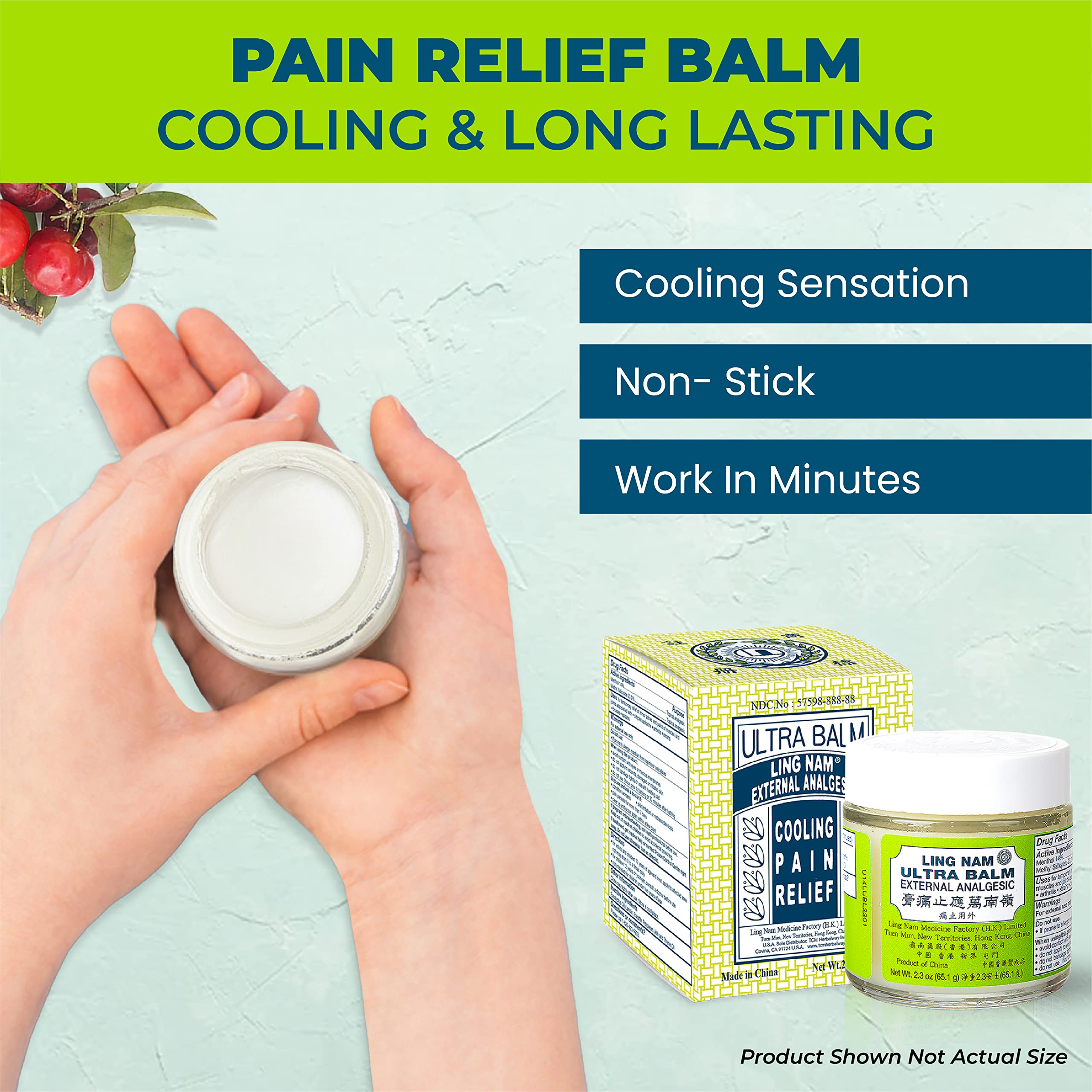 Ling Nam Ultra Balm External Analgesic, for Cooling Pain Relief Simple Backache Arthritis Strains Bruises Sprain, Muscle Pain, Muscle Soreness, 0.7oz/19.8g (Pack of 6) Ling Nam Au supplements