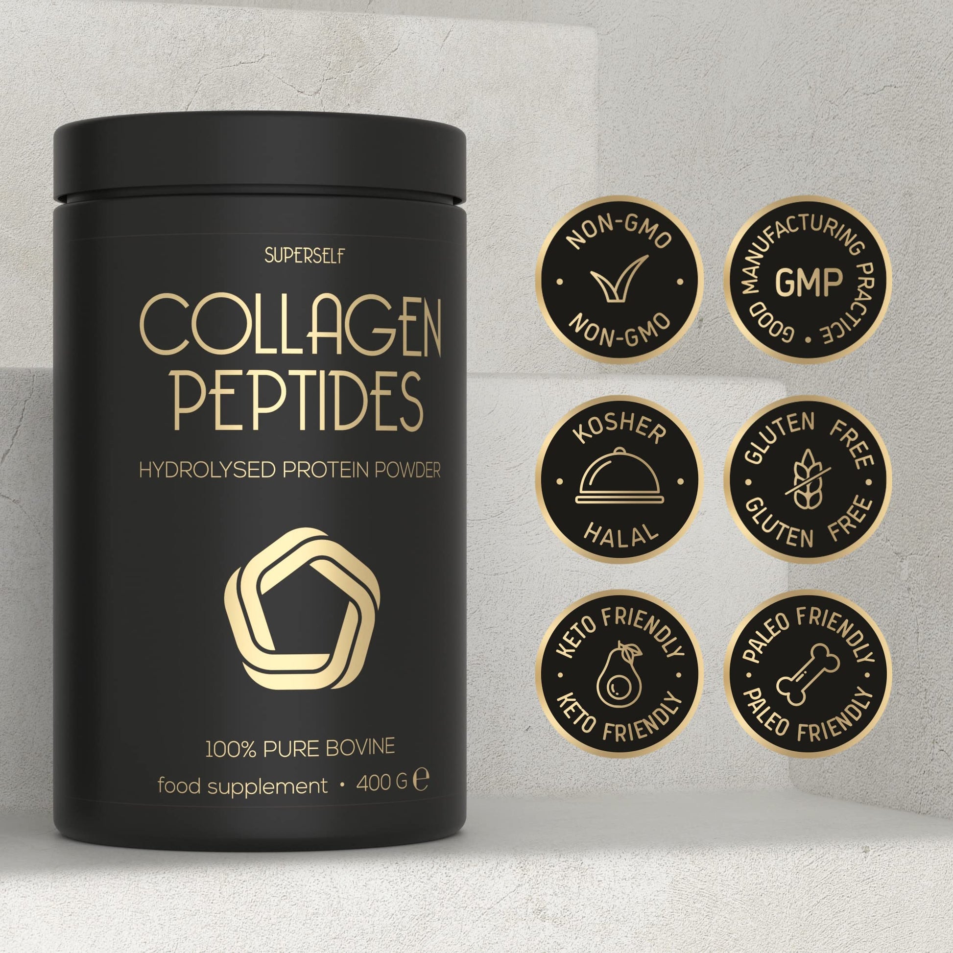 Premium Collagen Powder - Collagen Supplements for Women & Men - Pure Bovine Collagen Peptides 400g SuperSelf Au supplements