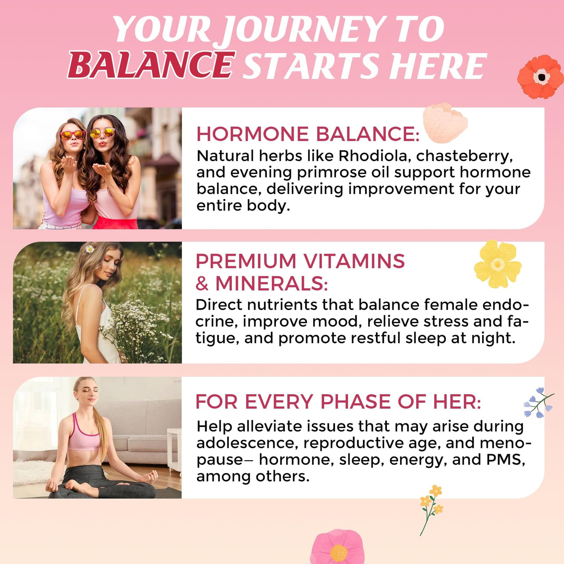 Q'ankyaq PMS Support Gummies for Women, Hormone Balance with Evening Primrose Oil, Chasteberry, Vitamins B6 & B12 - Comfort, Bloating, Mood & Energy Support - 60 Gummies Q'ankyaq Au supplements