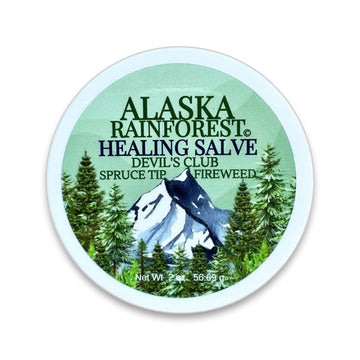Snowy Summit Alaska Rainforest Salve - Herbal Salve for Dry Skin & Joint Relief - Natural Super Salve for Soothing Skin with Gentle Aroma - Body & Hand Salve - Muscle Rub with Alaskan Devil’s Club Oil Snowy Summit Au supplements