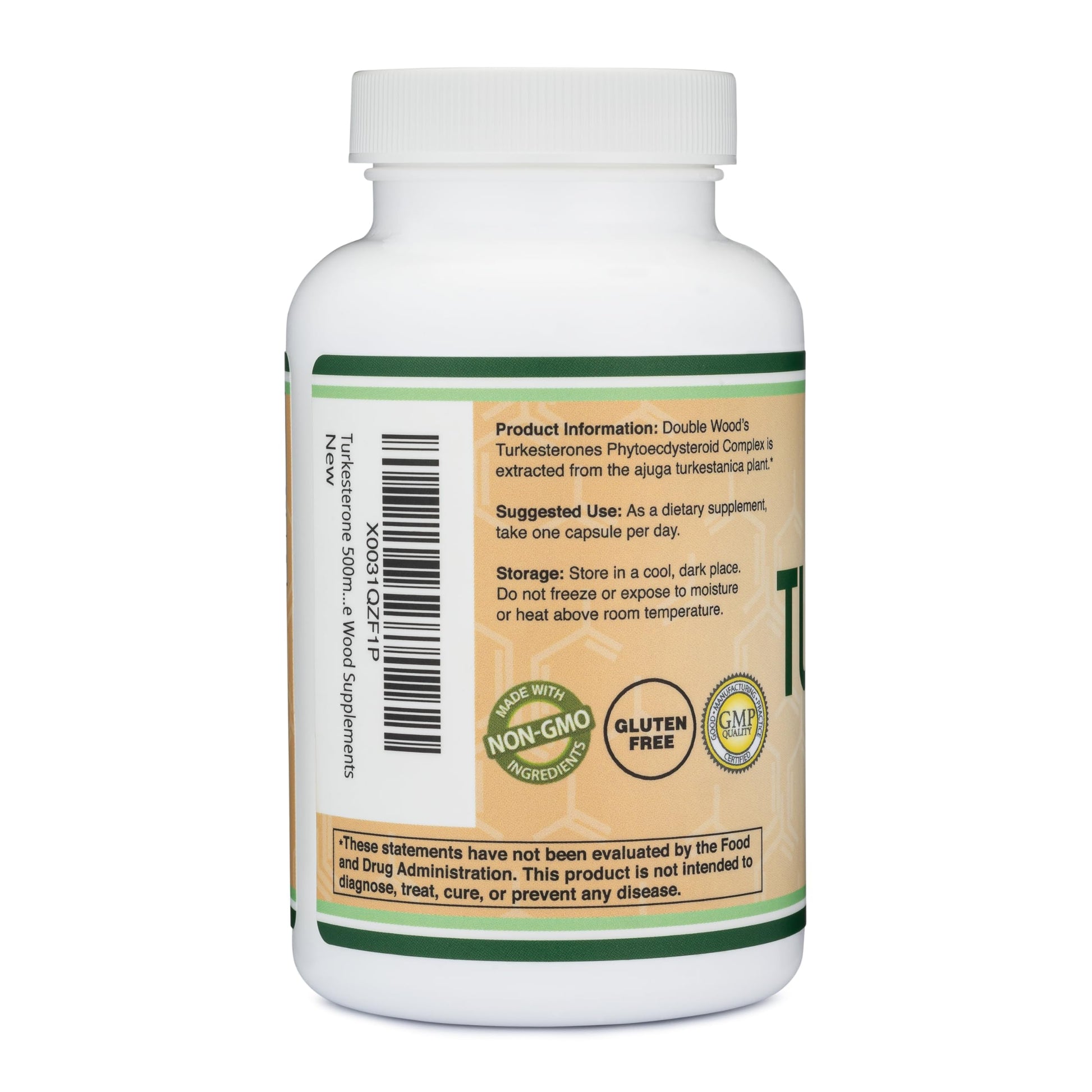 Turkesterone Supplement 500mg, 120 Capsules (Ajuga Turkestanica Extract Std. to 10% Turkesterone) Similar to Ecdysterone for Men's Health Support (Manufactured and Tested in the USA) by Double Wood Double Wood Supplements Au supplements