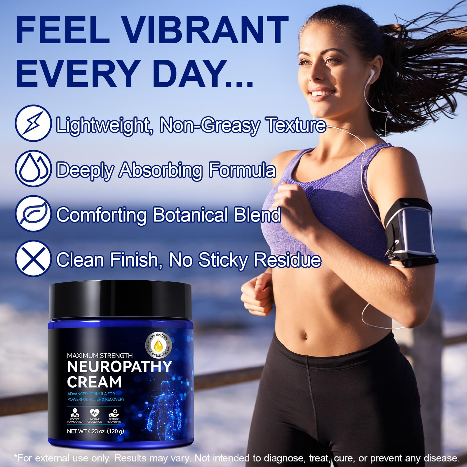 Neuropathy Cream Extra Strength 120g, Neuropathy Nerve Pain Relief Cream Contains Arnica, Vitamin B6 & Lavender, Deep Soothing & Moisturizing Aus Healthcare Au supplements