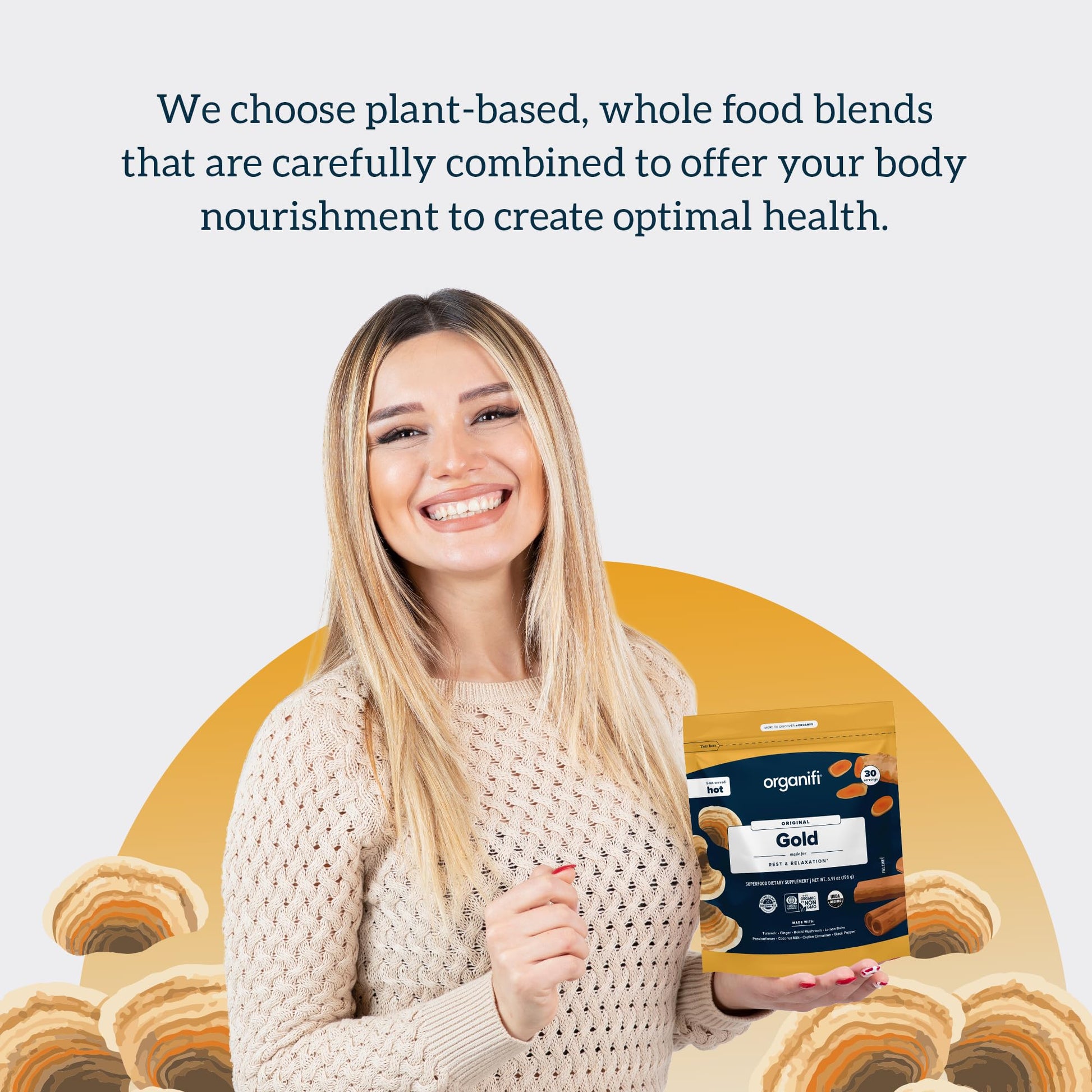 Organifi: Gold - Superfood Supplement Powder- 90 Servings (3 Pack) - Stress Support Organifi Au supplements