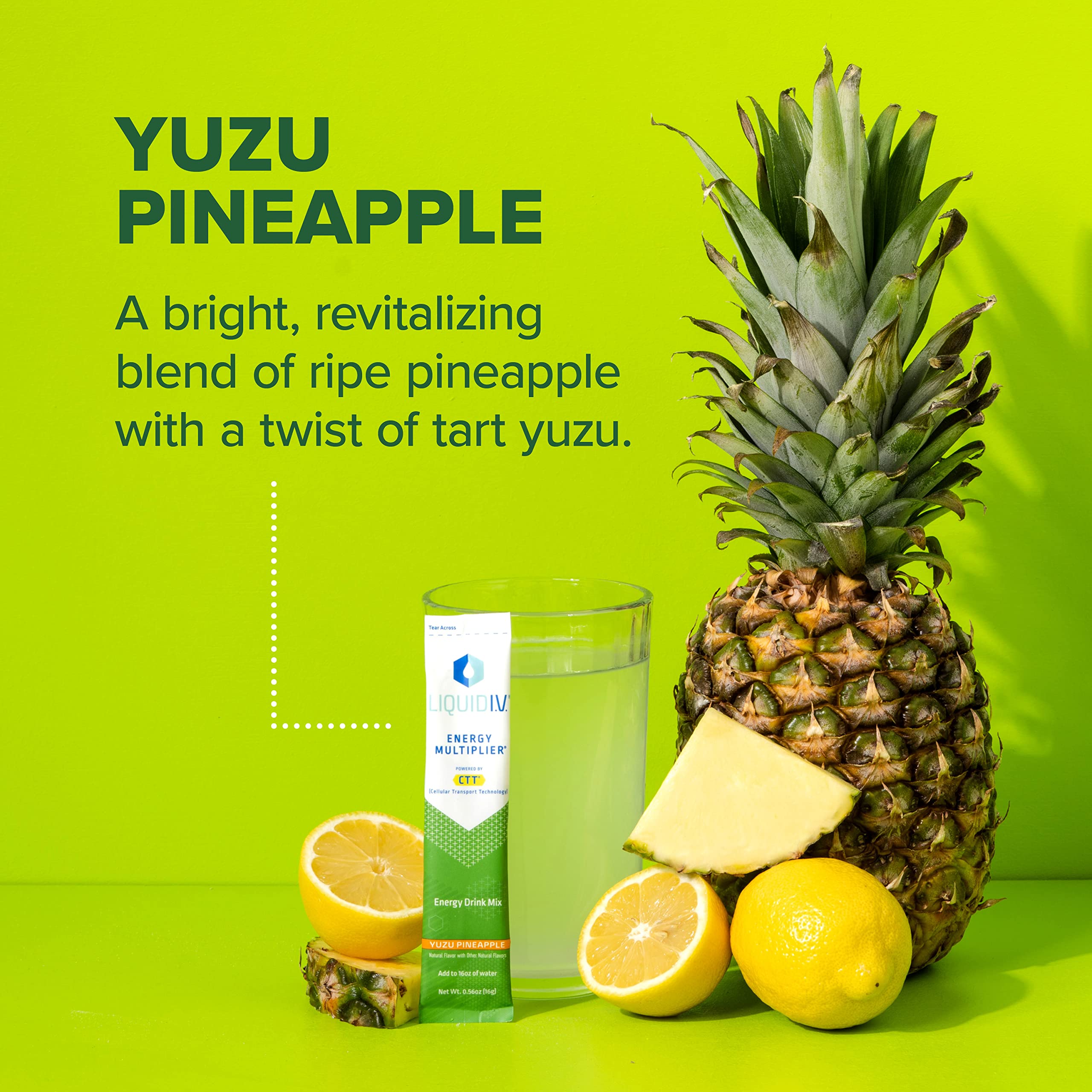 Liquid I.V. Hydration + Energy Multiplier - Yuzu Pineapple - Hydration Powder Packets Liquid I.V. Au supplements