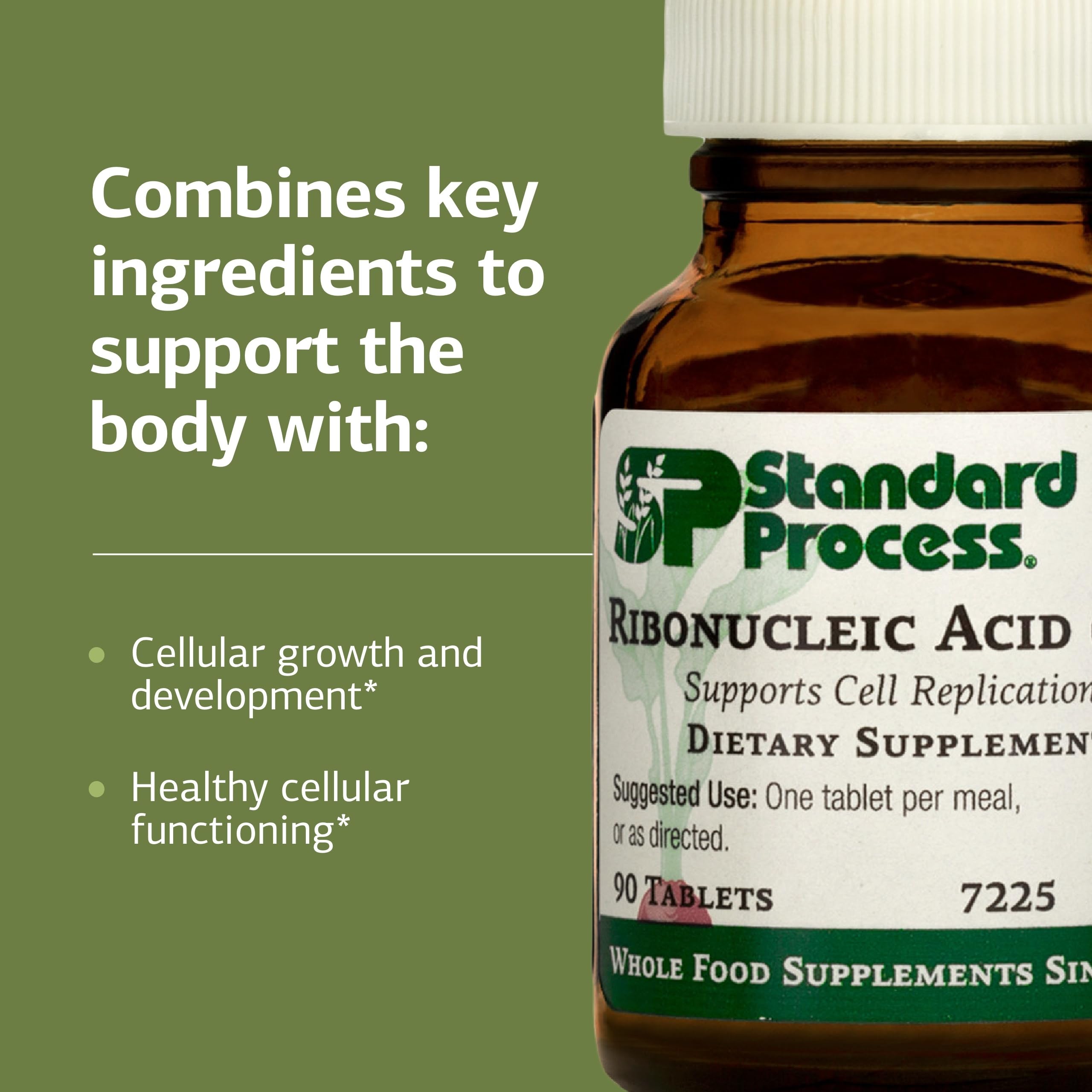 Standard Process Ribonucleic Acid RNA - Cell Development Support - Aids Protein Synthesis - Vegan, Gluten-Free, Non-Soy, & Non-Grain - 90 Tablets (90 Servings) Standard Process Inc. Au supplements