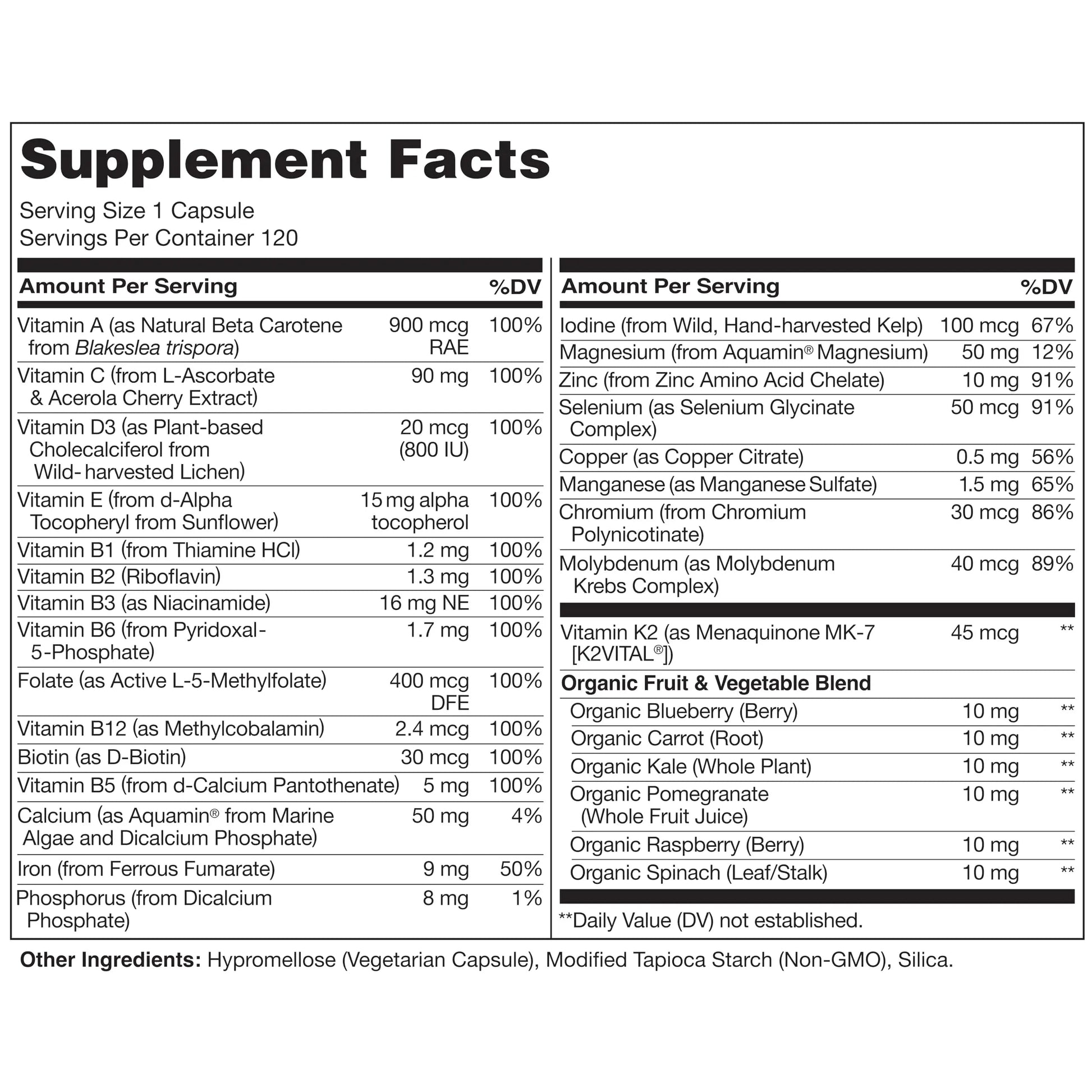NATURELO One Daily Multivitamin for Men, 120 Vegetarian Capsules One Daily Multivitamin for Women NATURELO Au supplements