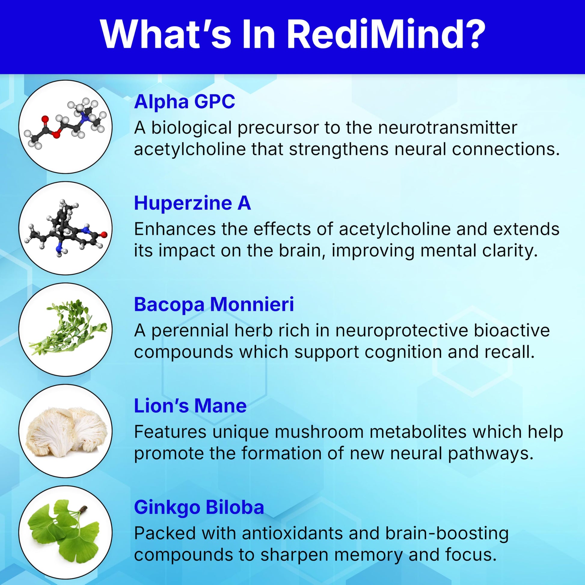 RediMind - Natural Cognitive Enhancement Supplement Capsule - Non-GMO, Vegan, Gluten-Free RediMind Au supplements