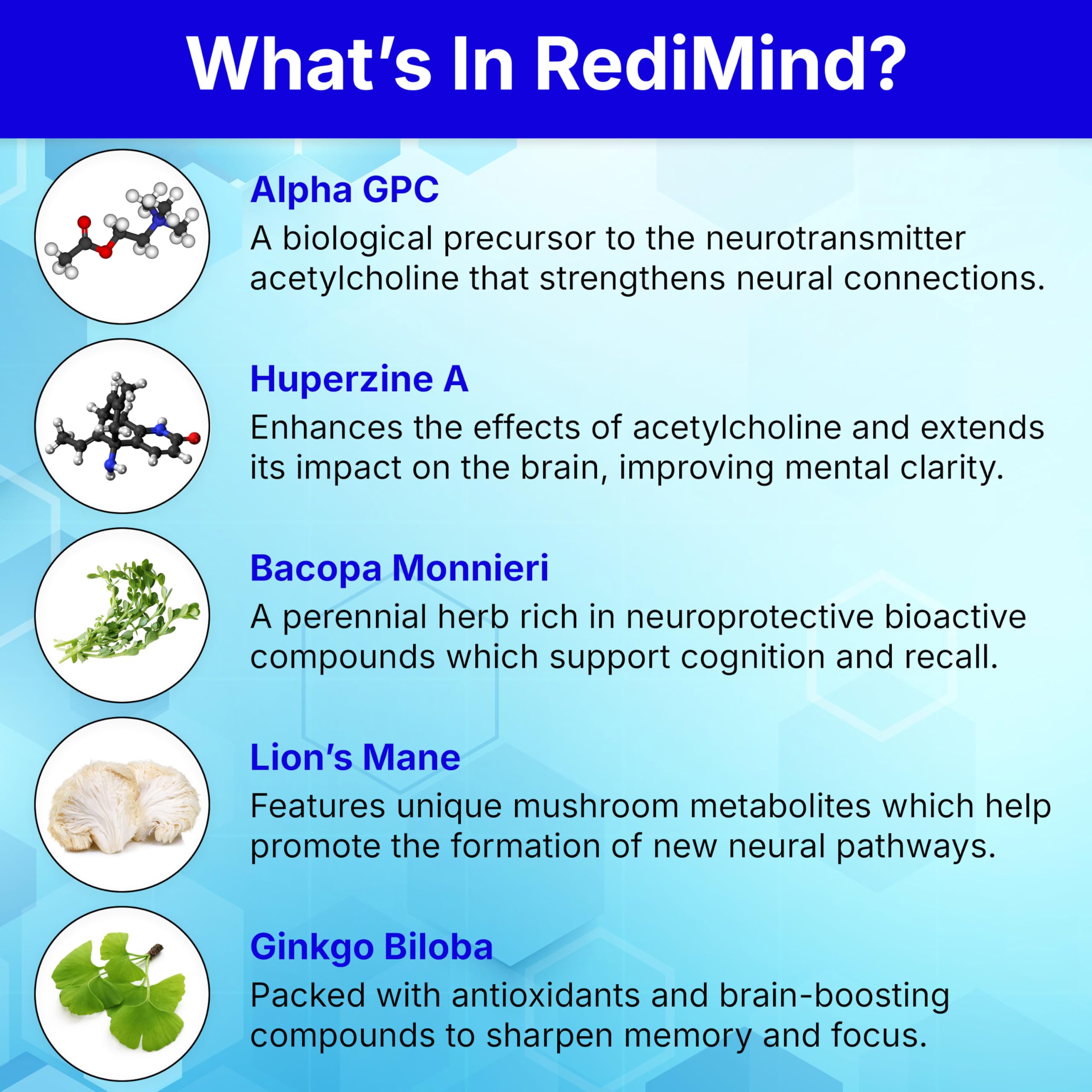 RediMind - Natural Cognitive Enhancement Supplement Capsule - Non-GMO, Vegan, Gluten-Free RediMind Au supplements