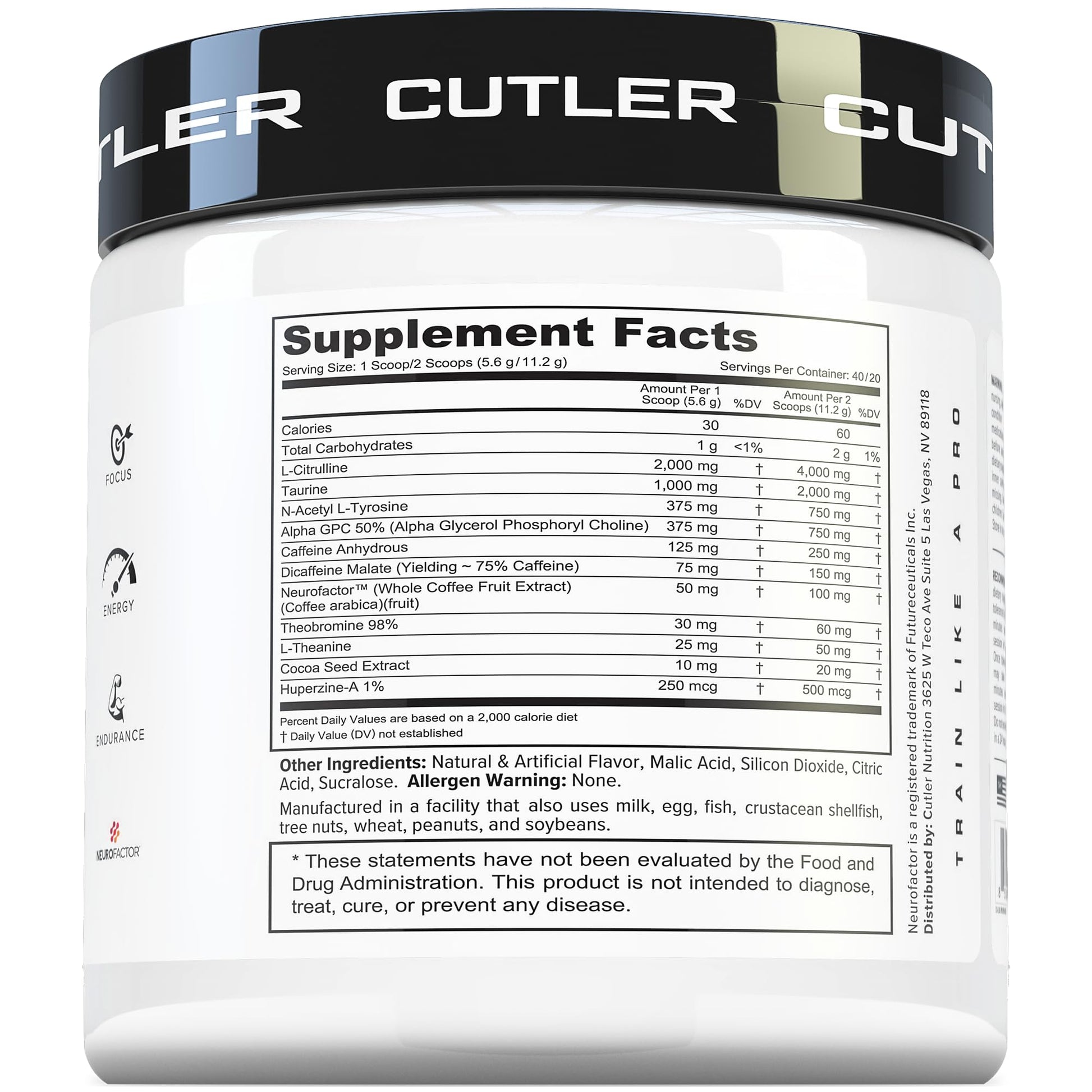 Prevail Pre Workout Powder with Nootropics: Pre Workout for Men and Women, Cutting Edge Energy and Focus Supplement with L Citrulline, Alpha GPC, L Tyrosine, Neurofactor | Peach Mango, 40 Servings Cutler Nutrition Au supplements