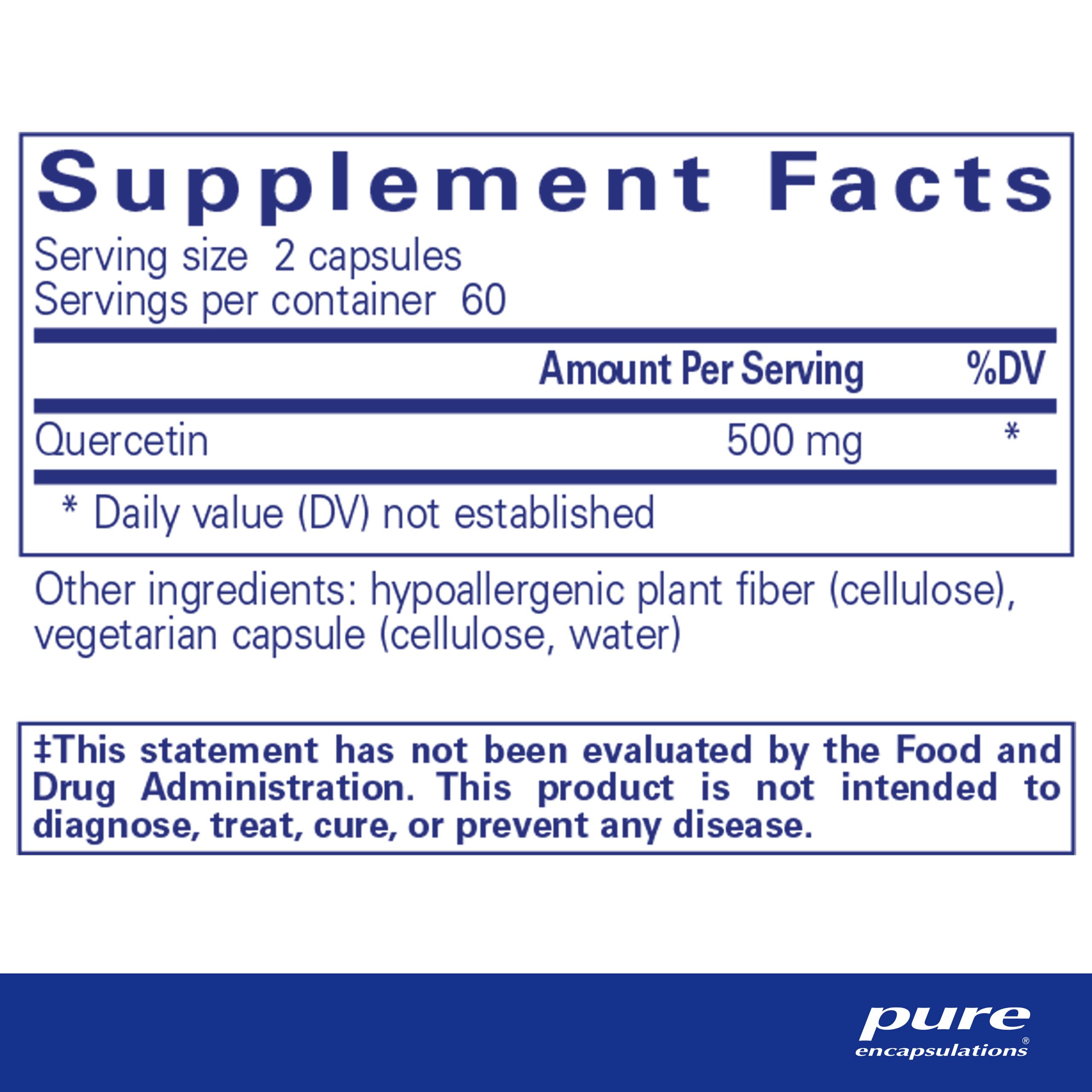 Pure Encapsulations Quercetin -  120 Capsules Pure Encapsulations Au supplements