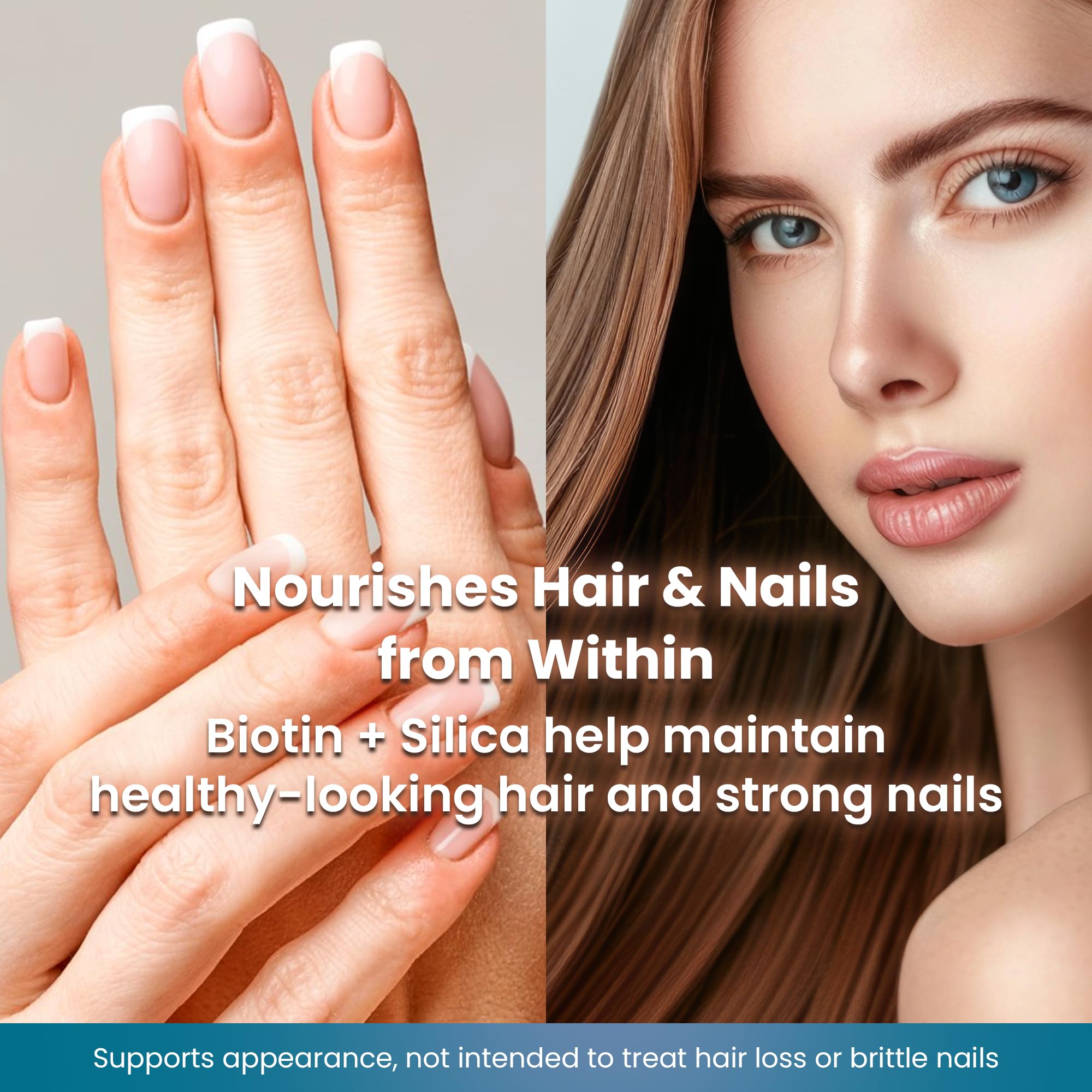 Organic Excellence Hair, Skin and Nails Vitamins for Women & Men – Biotin Supplement 5000 mcg– Hyaluronic Acid - Supports Healthy Hair Growth, Radiant Skin & Strong Nails, 1 Month Supply (30 Tablets) Organic Excellence Au supplements