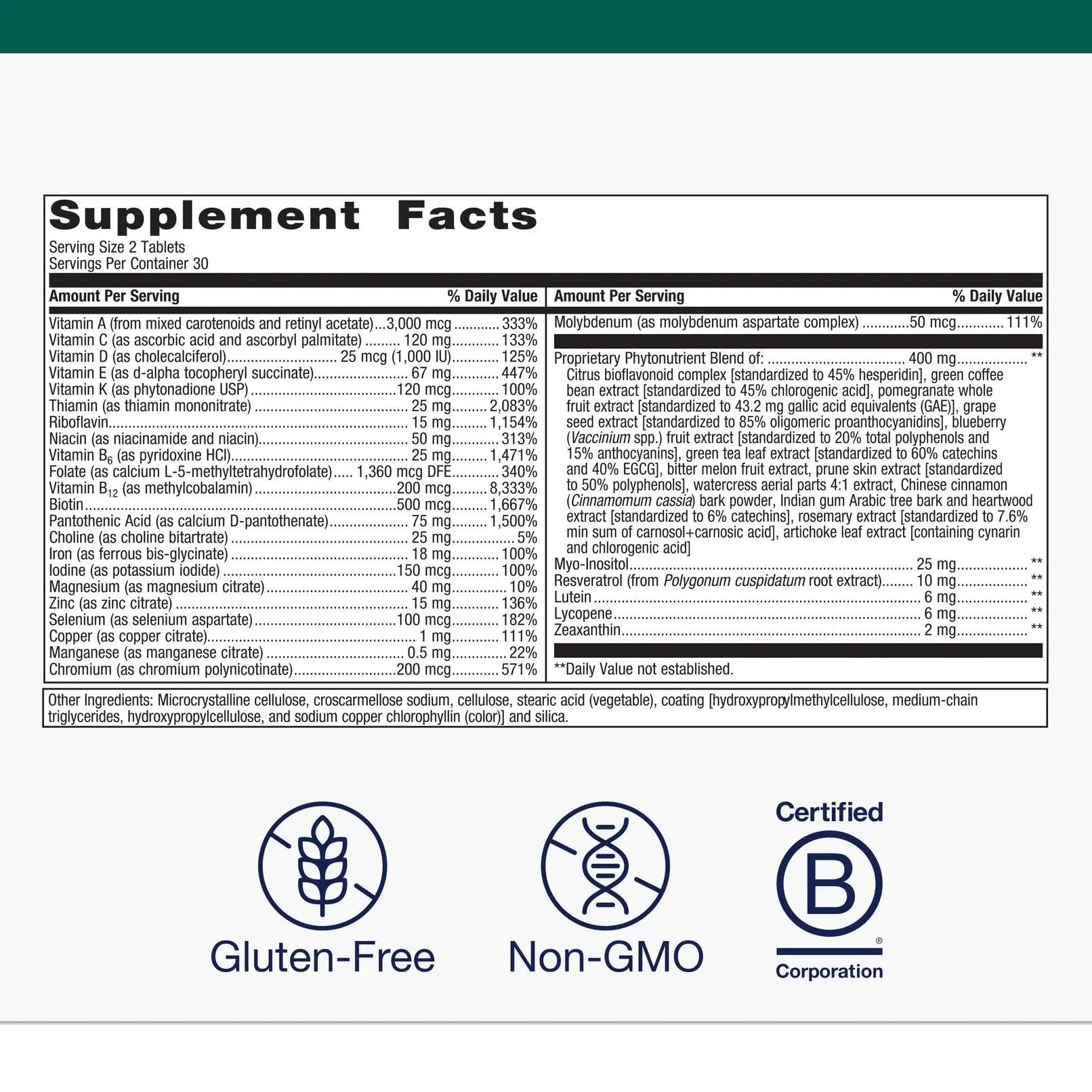 Metagenics PhytoMulti with Iron - Daily Multivitamin for Men & Women with Phytonutrients* - Methylfolate, Vitamins AK, Zinc & B6 Metagenics Au supplements