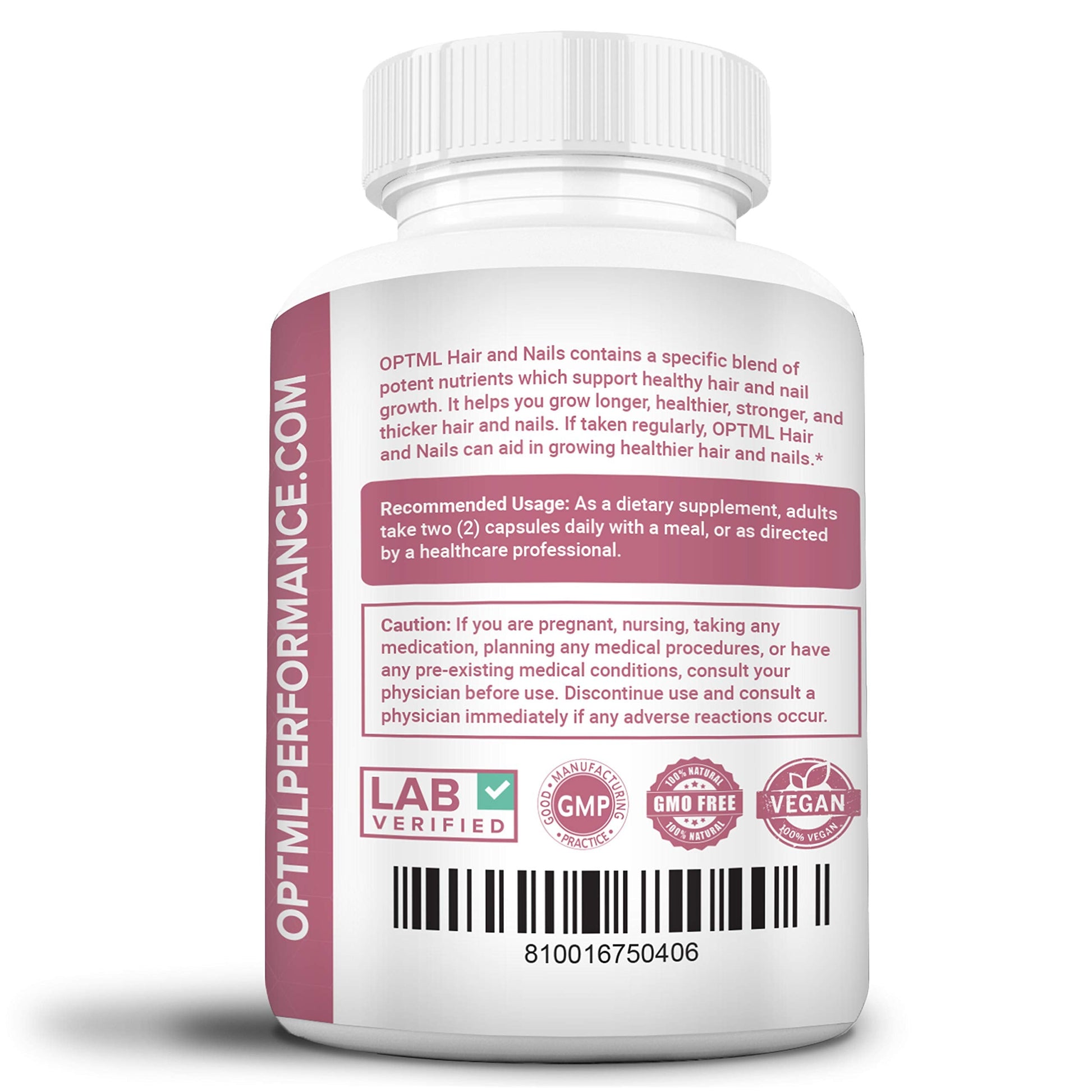 OPTML Hair and Nail Vitamins for Hair Growth and Thickness, Biotin-Infused Hair Pills, Hair Vitamins for Faster Hair Growth and Healthy Nails, for Women and Men, 60 Capsules OPTML Au supplements