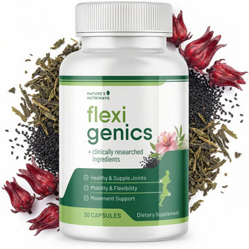 Flexigenics – Natural Support Formula with Green Tea Extract, Black Cumin Seed & Vitamin K2 – Non-GMO, Easy-to-Take – 30 Capsules, 1 Month Supply Nature’s NutriWave Au supplements