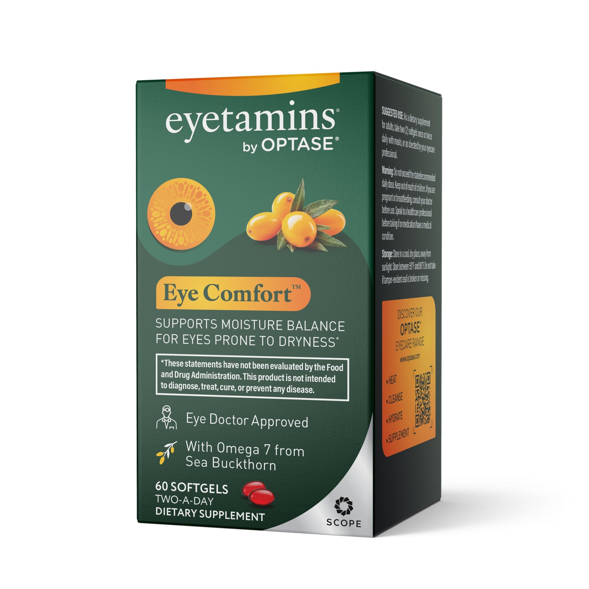 eyetamins® by OPTASE® Eye Comfort™ - 60 Softgels - Eye Doctor Recommended - an Omega-Based Eye Supplement formulated to Support Moisture Balance and Eye Comfort from Within. Plant Based Soft gels. eyetamins Au supplements