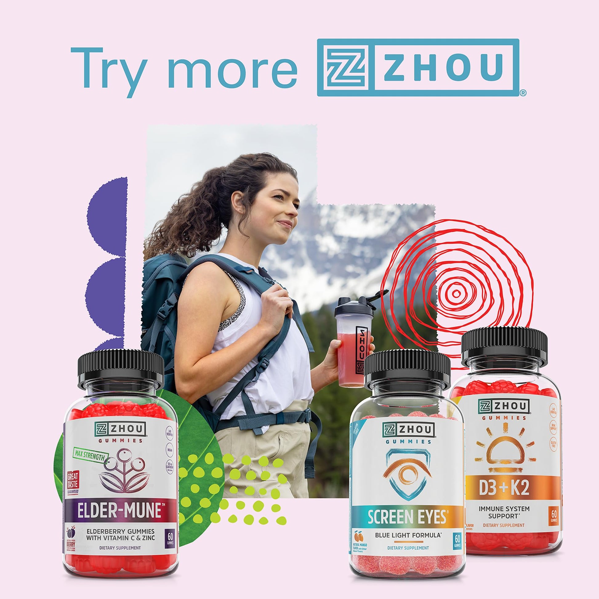 Zhou Screen Eyes Gummies - Lutein Gummies for Eye Health, Lutein and Zeaxanthin for Adults & Kids, Supports Eyesight, Blue Light Vision Health Formula - 60 Count ZHOU Au supplements